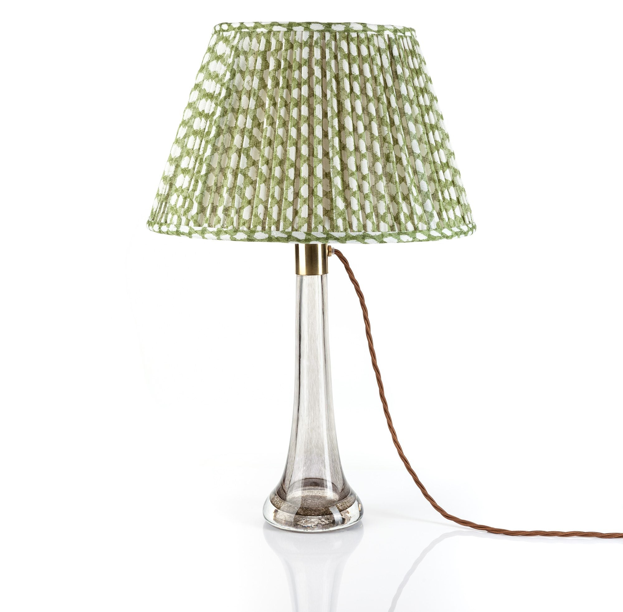 Wicker Green Linen Lampshade