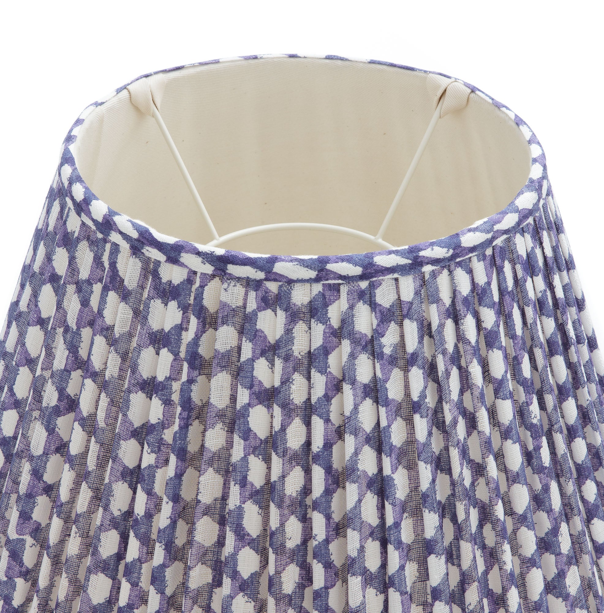 Wicker Indigo Linen Lampshade