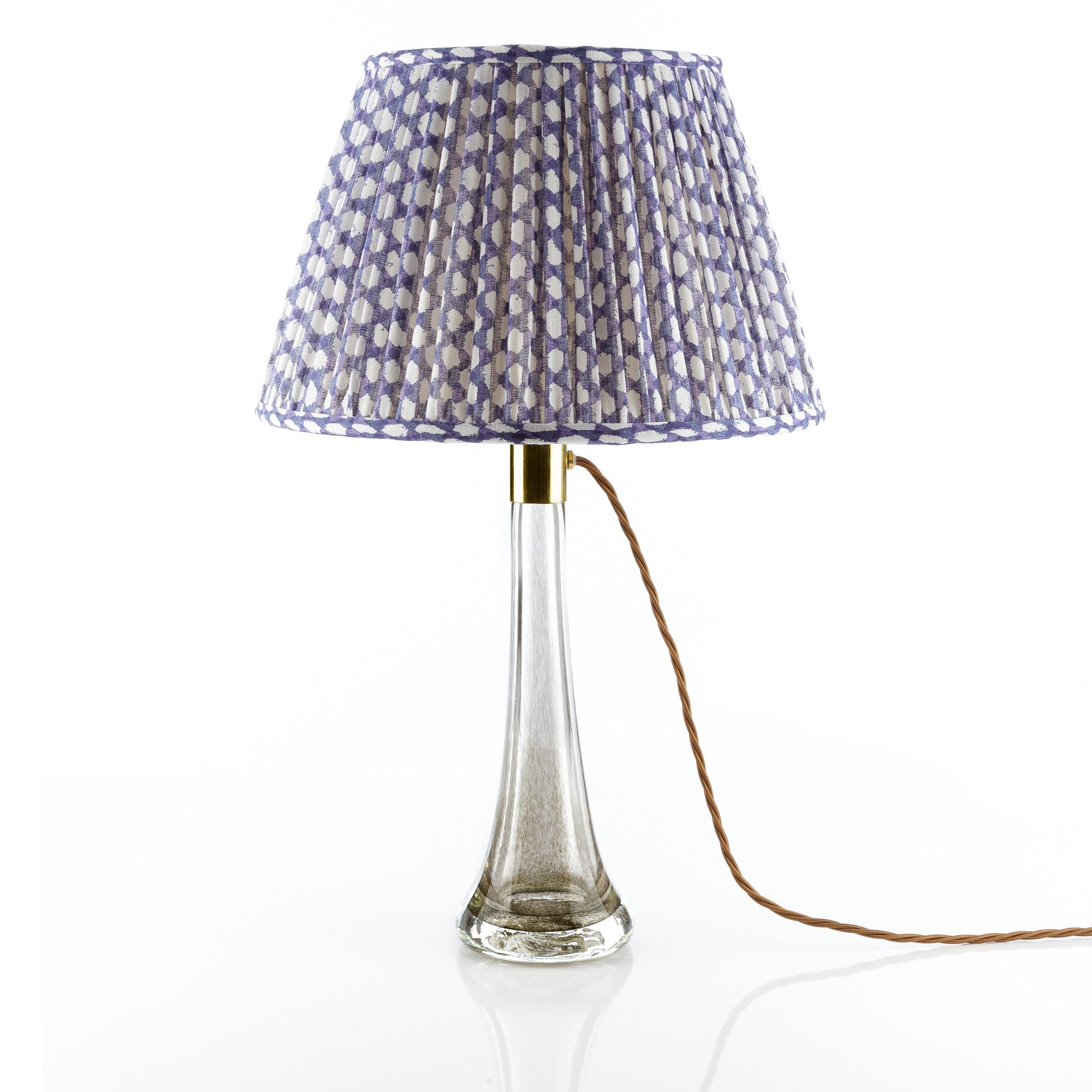 Wicker Indigo Linen Lampshade