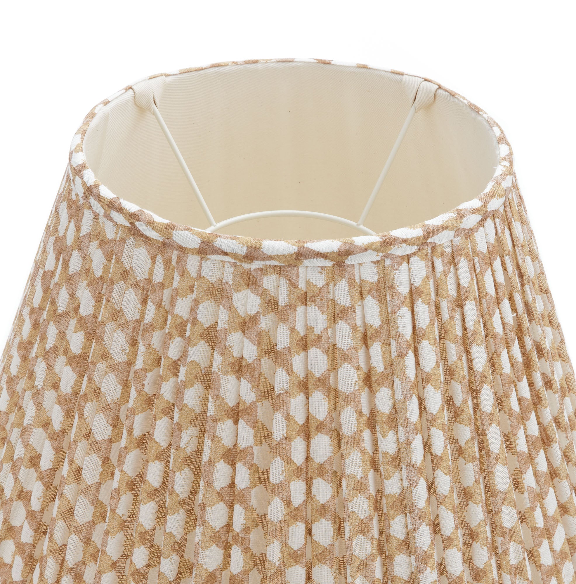 Wicker Nut Brown Linen Lampshade