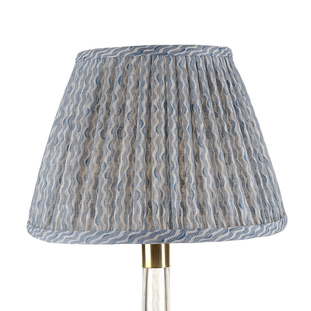 Popple Light Blue Linen Lampshade