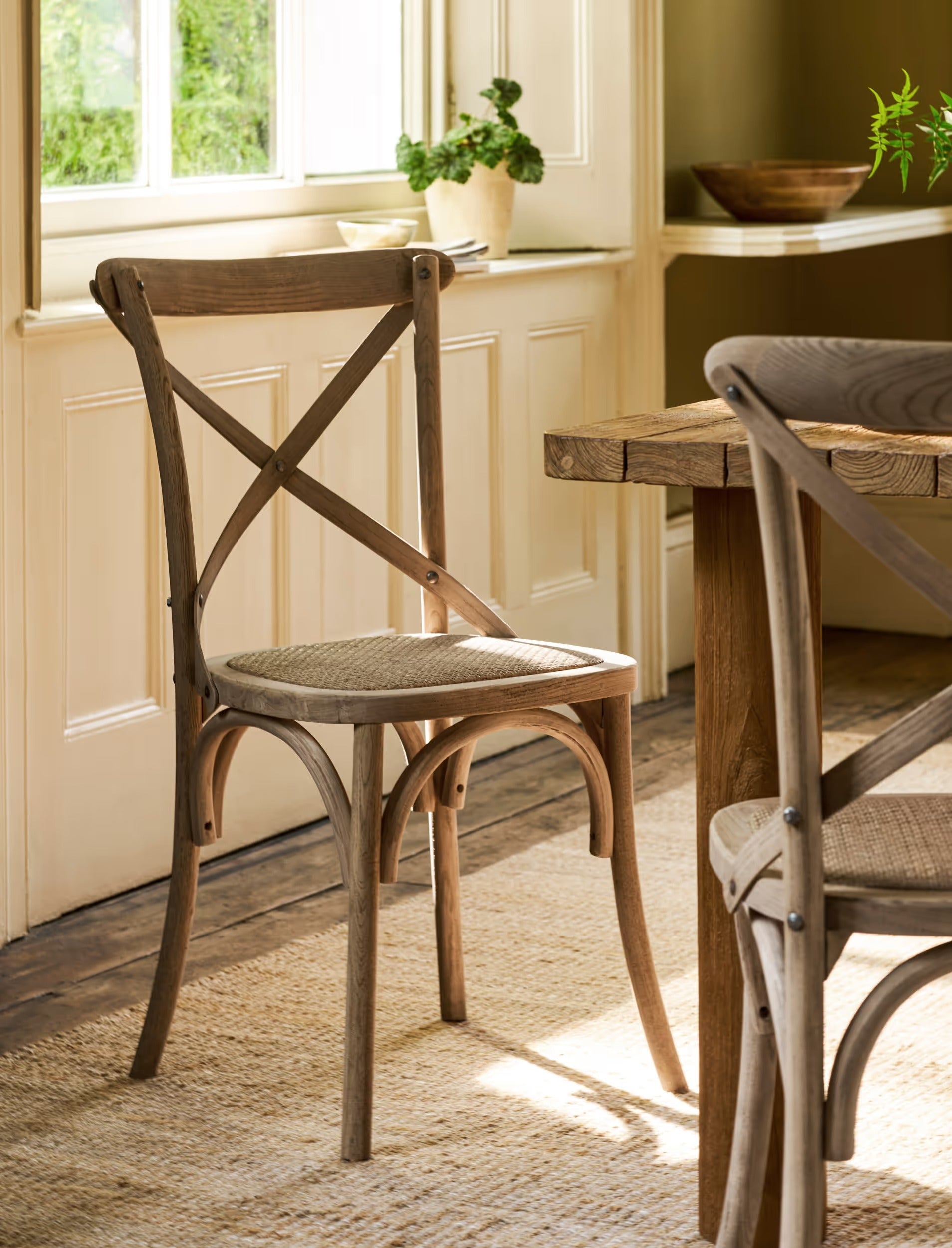 Ferndale Cross Back Dining Chair Natural