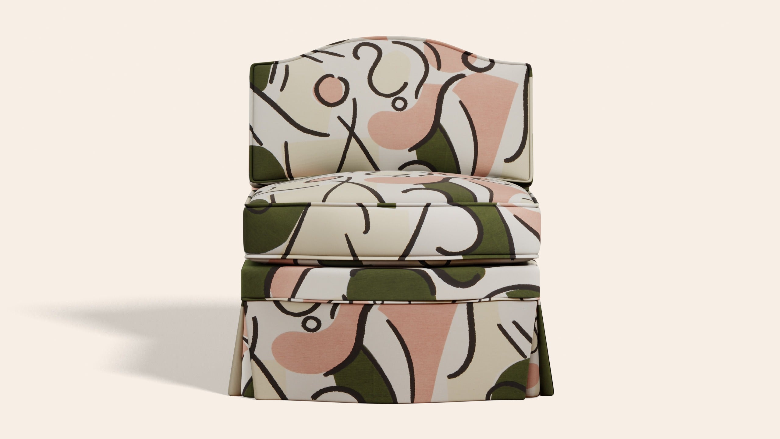 Felix Slipper Chair, Pesto