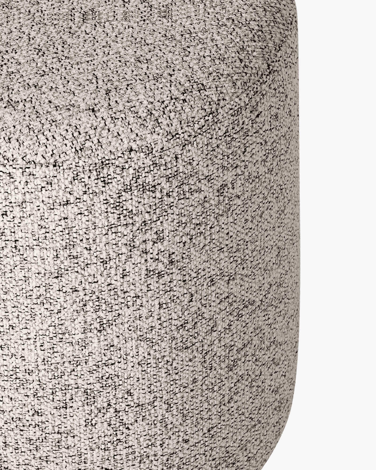 Folk Wide Pouf | Grey Mélange