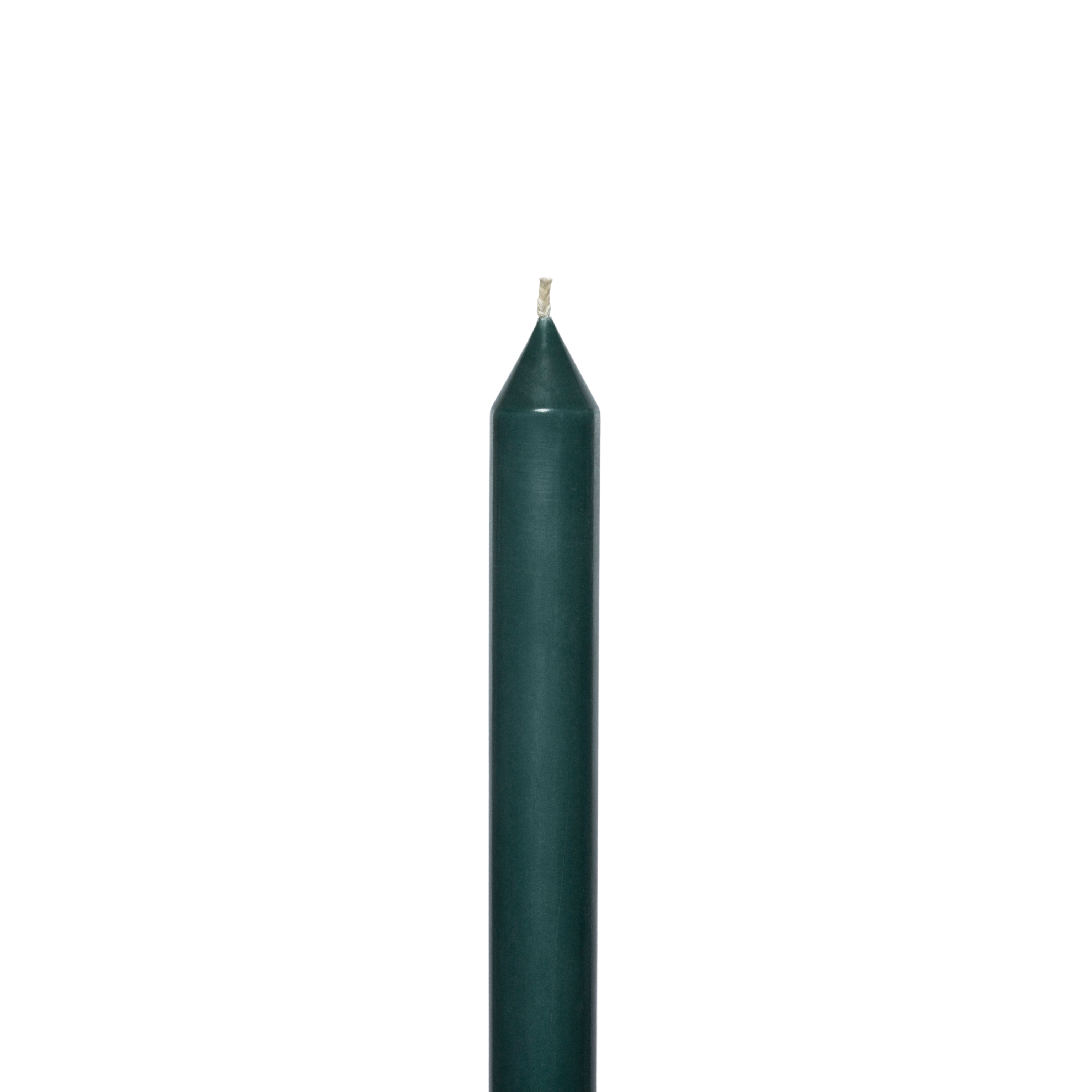 Forest Green Tapered Candle Pair