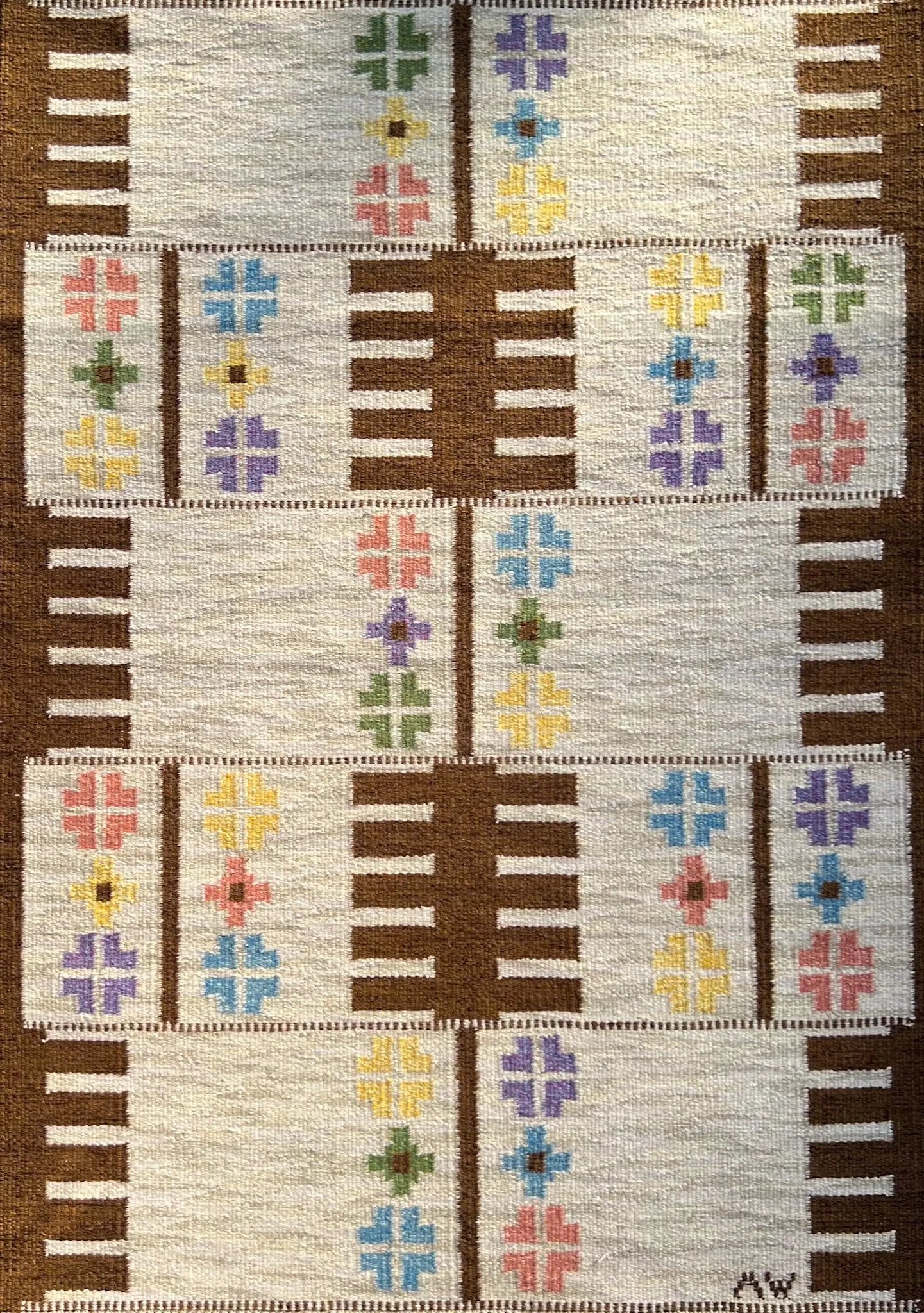 1960's Swedish flatweave by Alice Wallebäck