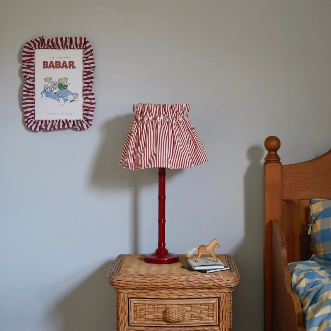 Cranberry Stripe Ruffle Frame