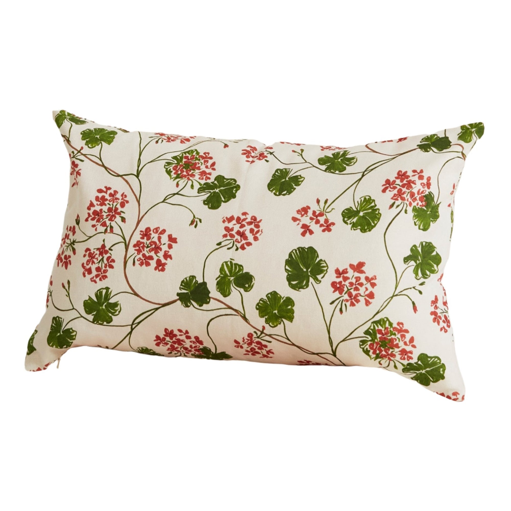 Geraniums, rectangular cushion