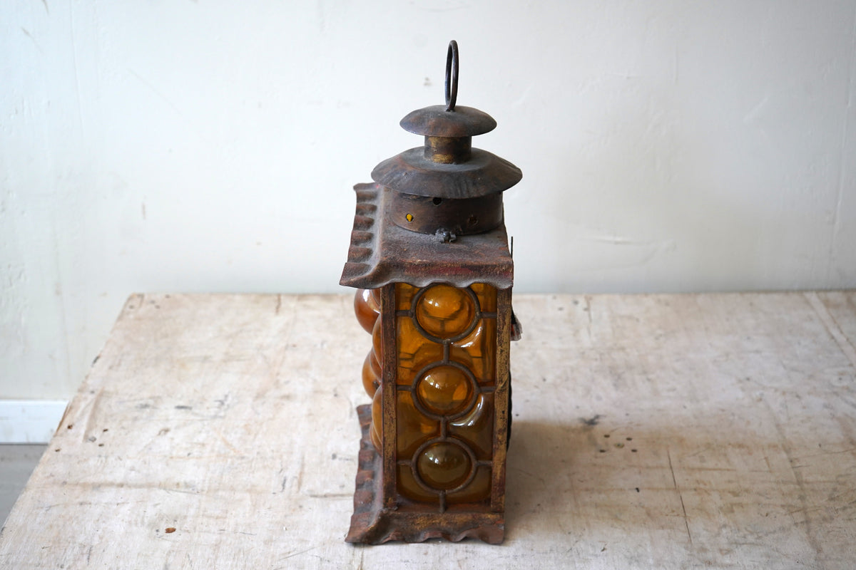 Amber Glass Wall Light 1960s