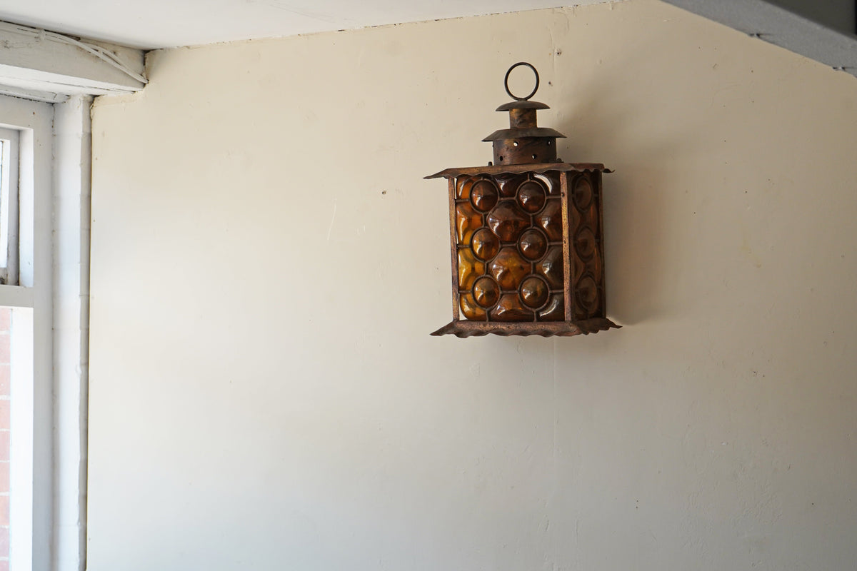 Amber Glass Wall Light 1960s