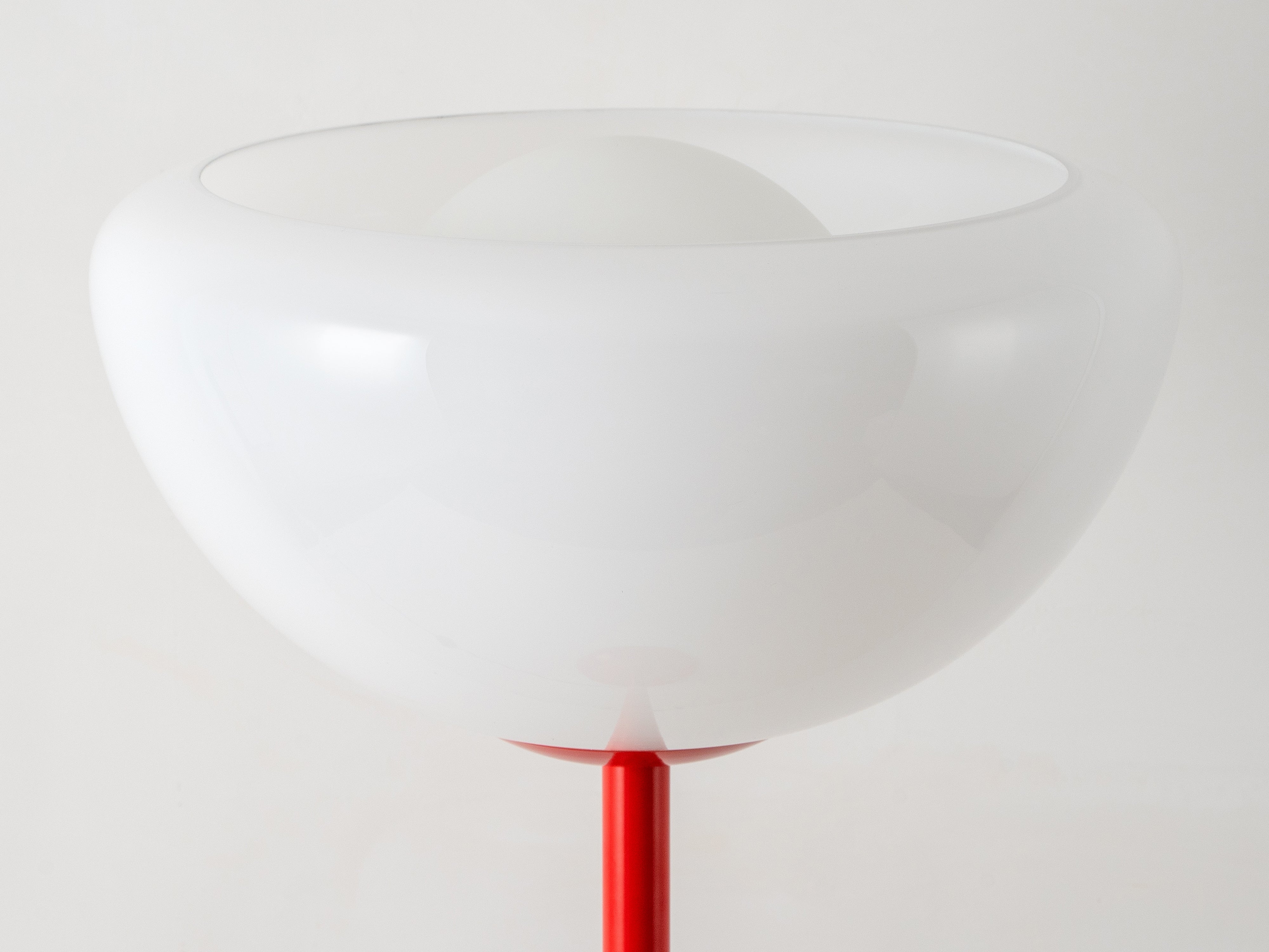 Jam red glass bowl floor lamp