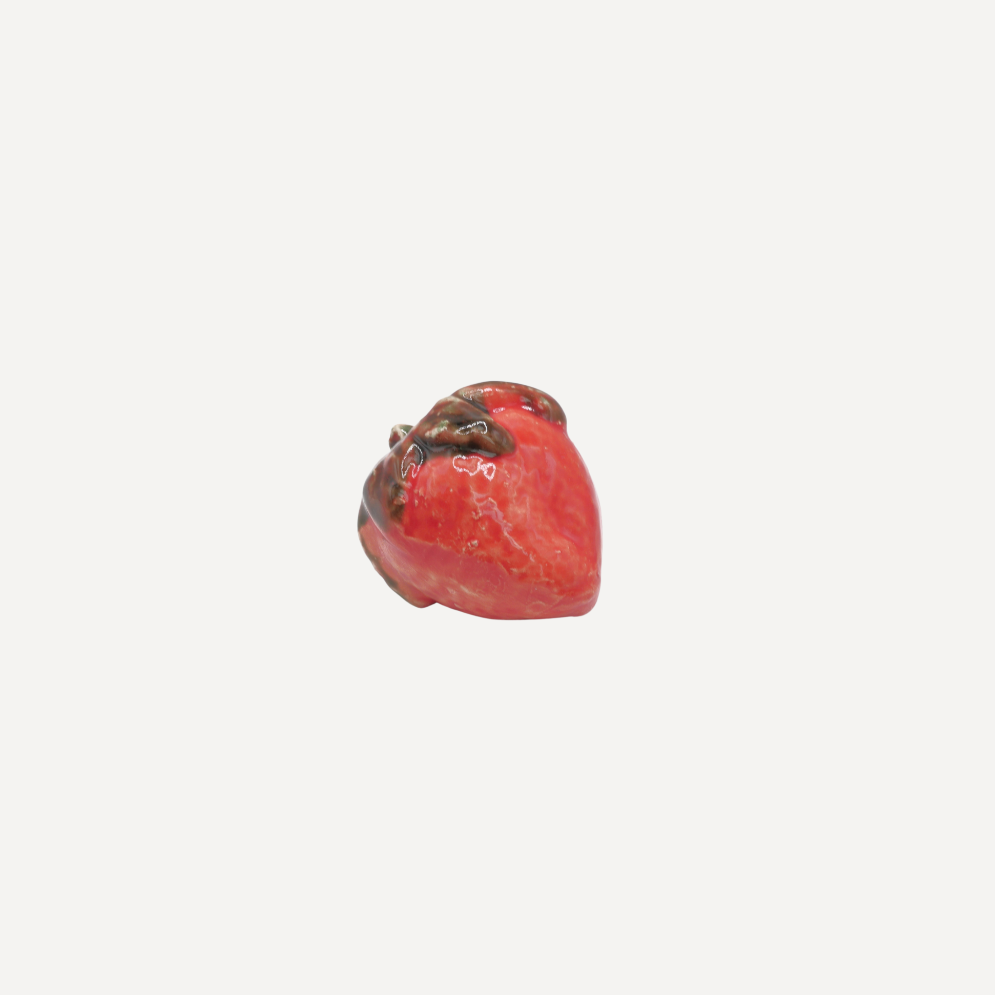 Handmade Ceramic Glazed Strawberry Decorative