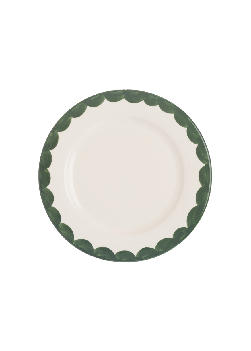 Green Scallop Side Plate | Singles & Set of 4