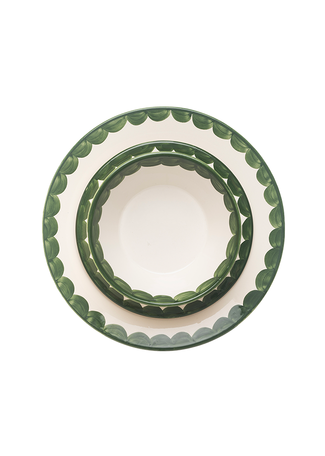 Green Scallop Bowl | Singles & Set of 4