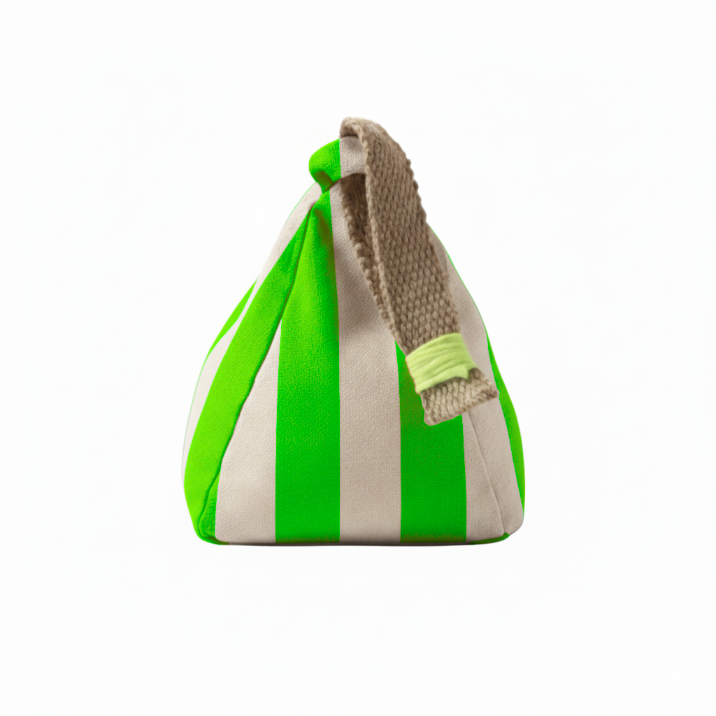 Hand-painted Linen Sustainable Doorstop in Stripe print