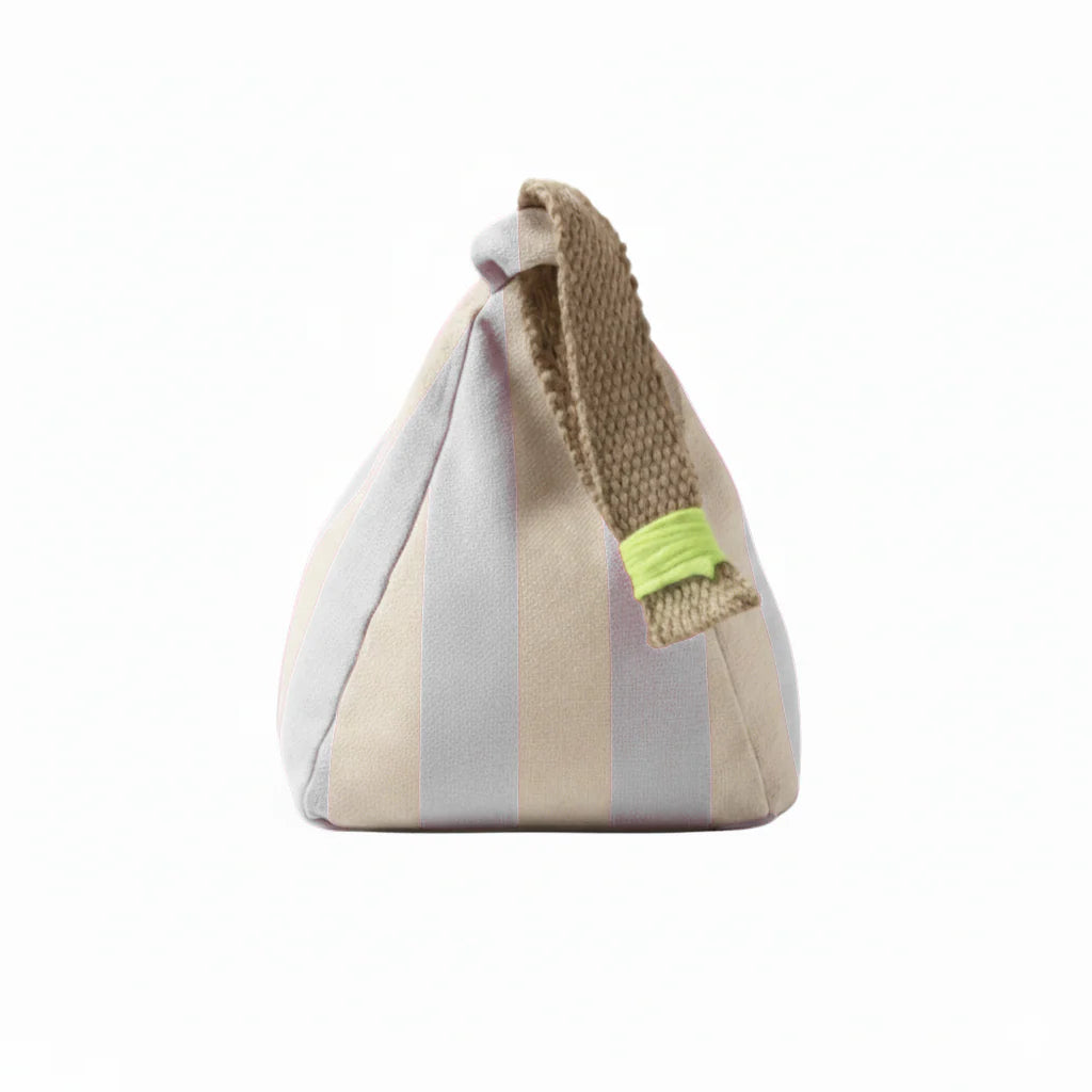 Hand-painted Linen Sustainable Doorstop in Stripe print