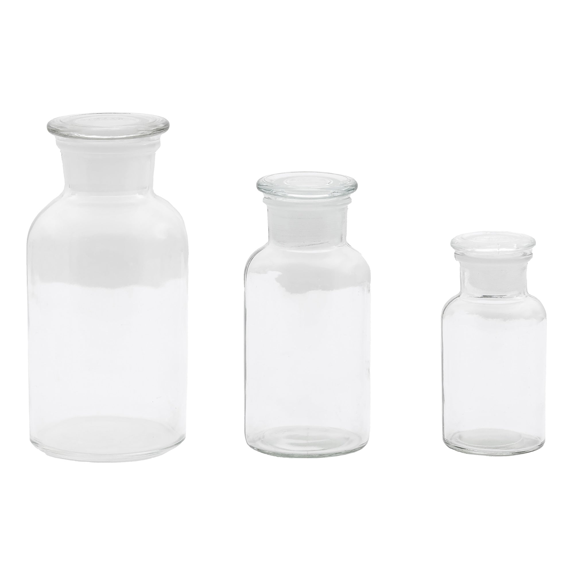 Set of Three Glass Jars