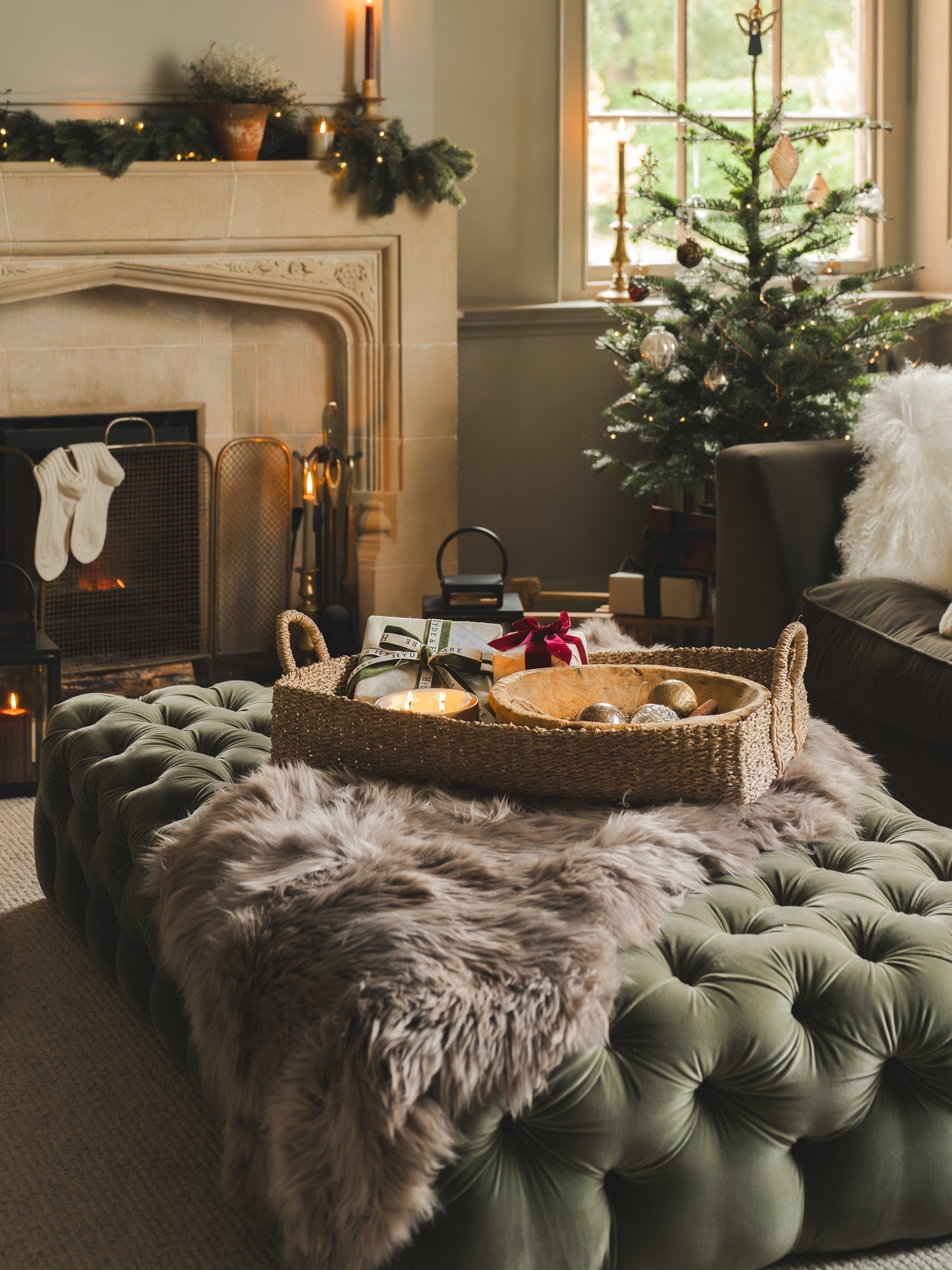 Double Sheepskin Rug - Vole
