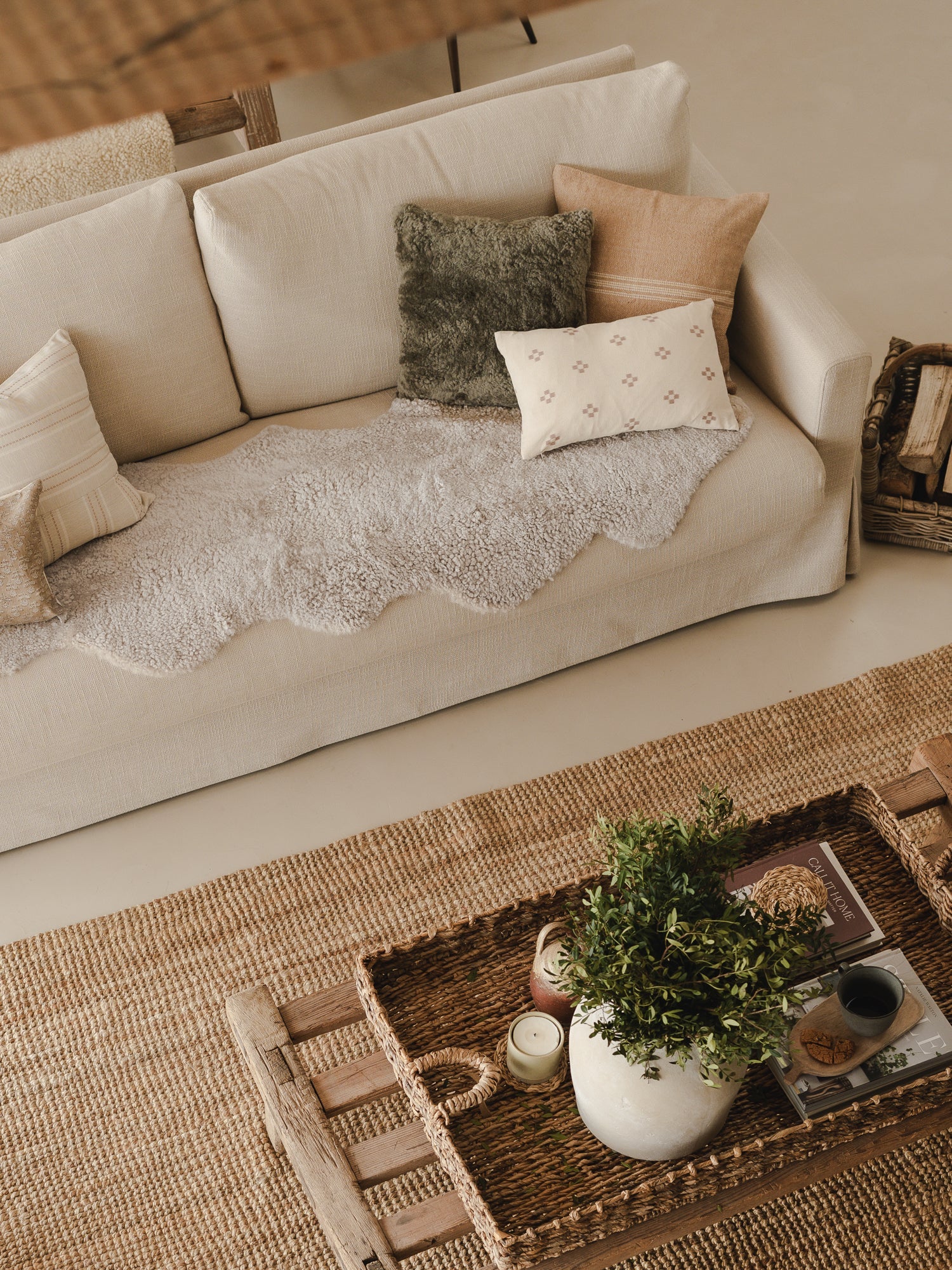 Double Shearling Rug | Moonlight