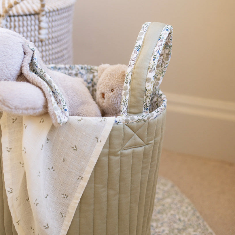 Large Quilted Storage Basket | Riverbank & Willow