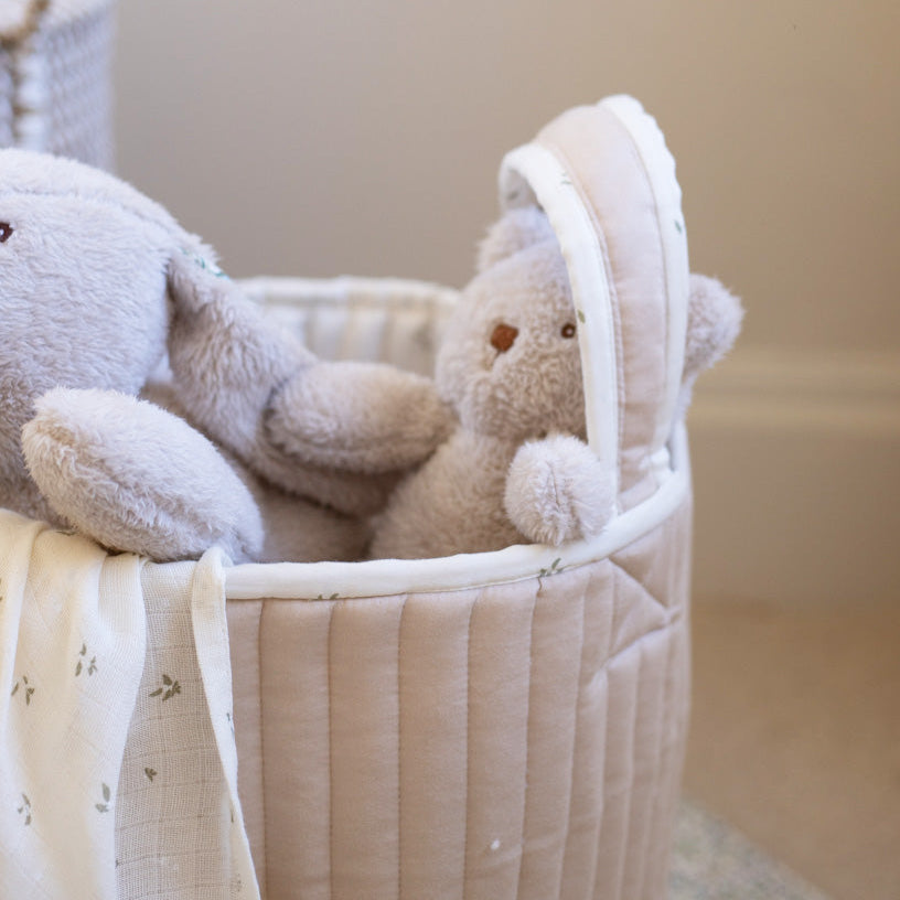 Large Quilted Storage Basket | Nettle Scatter & Birch