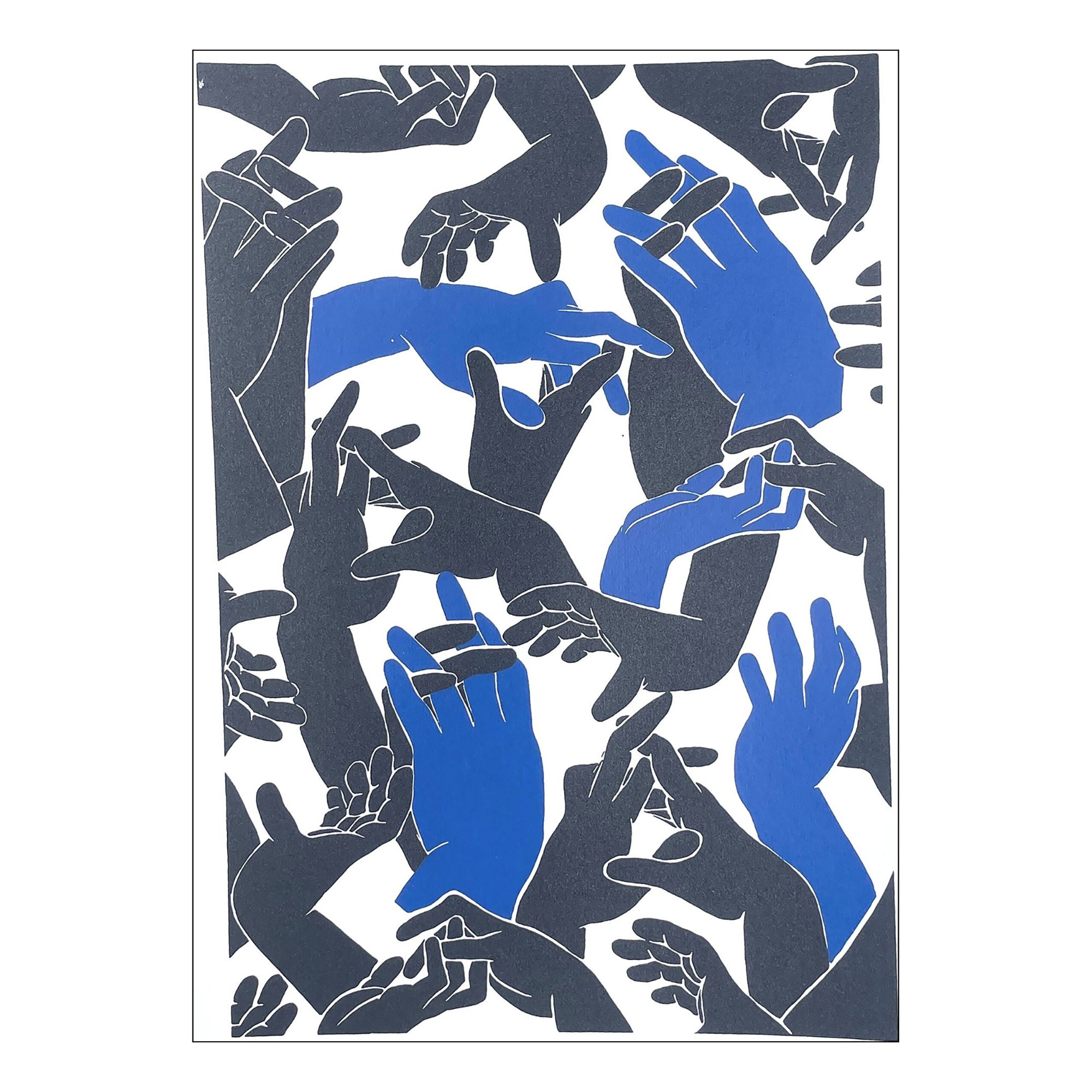 Hand In Hand - Blue & Black - The Originals - Screen Print Collection