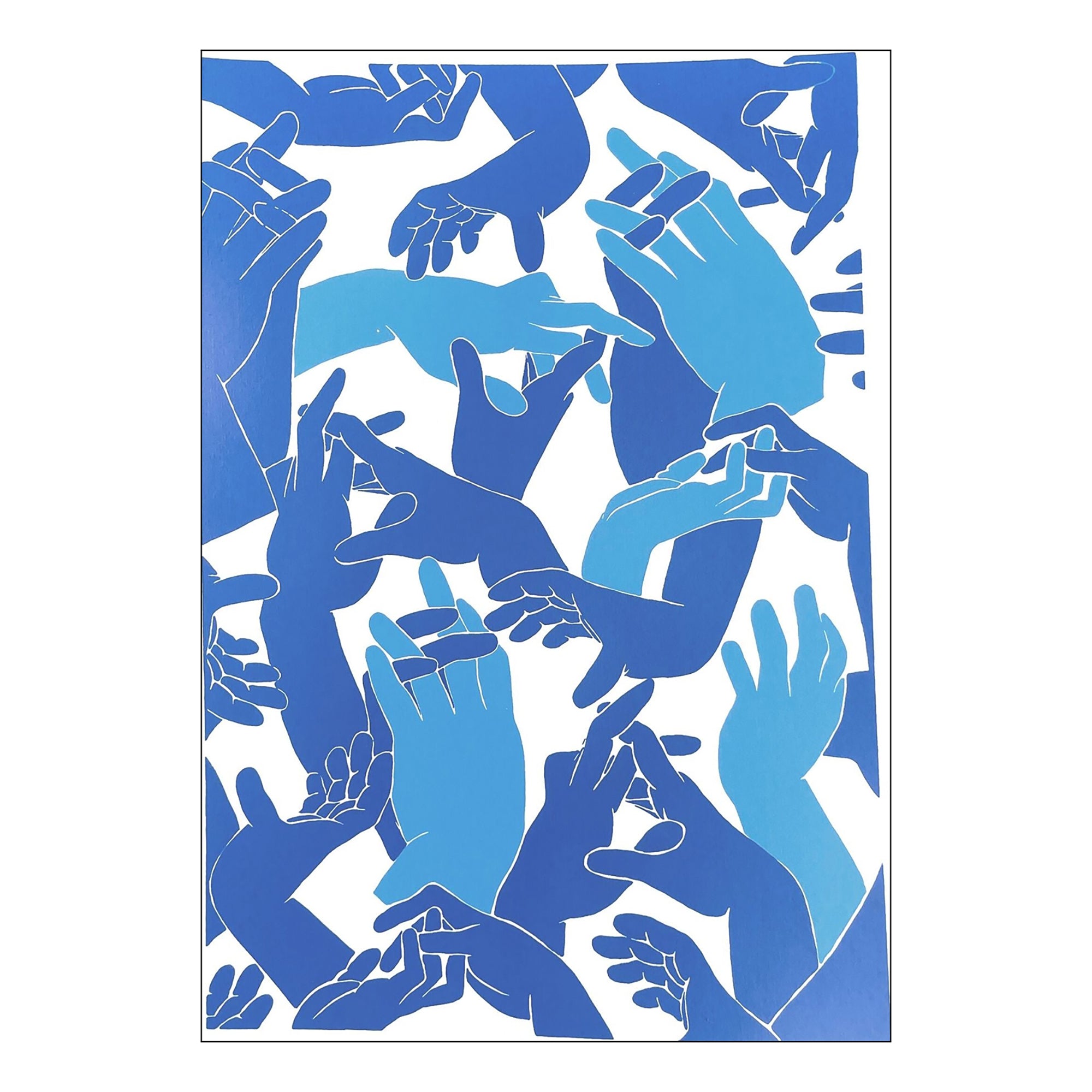 Hand In Hand - Blue on Blue - The Originals - Screen Print Collection