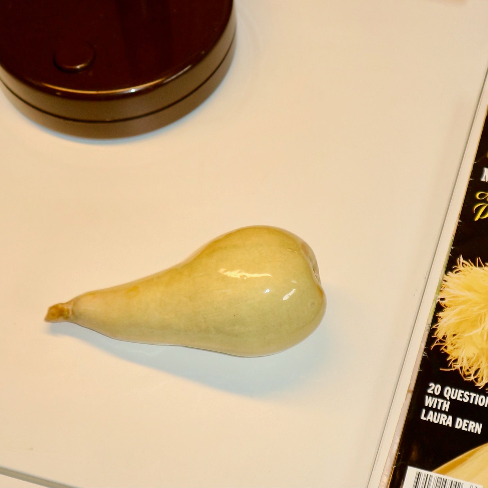 Handmade Ceramic Glazed Pear Decorative