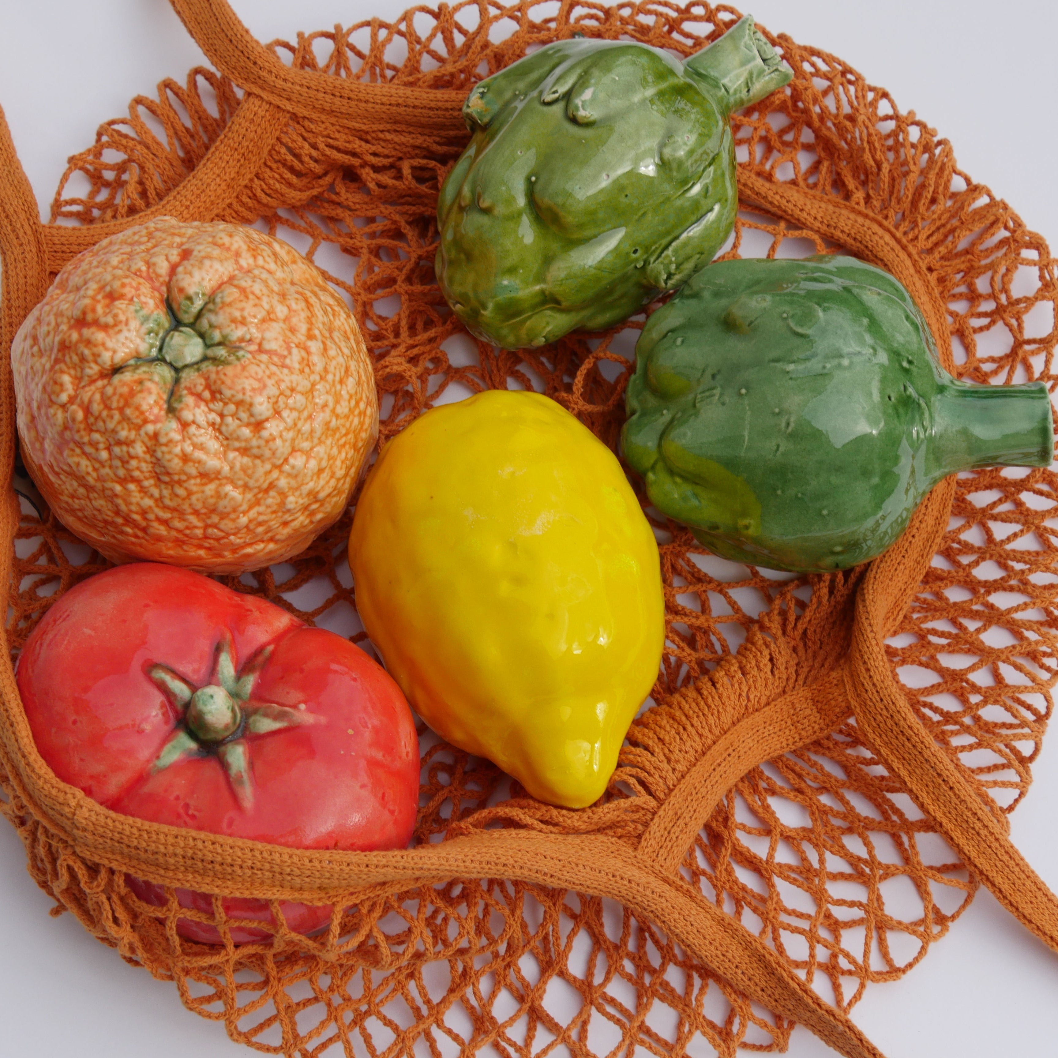 Handmade Ceramic Glazed Artichoke Decorative