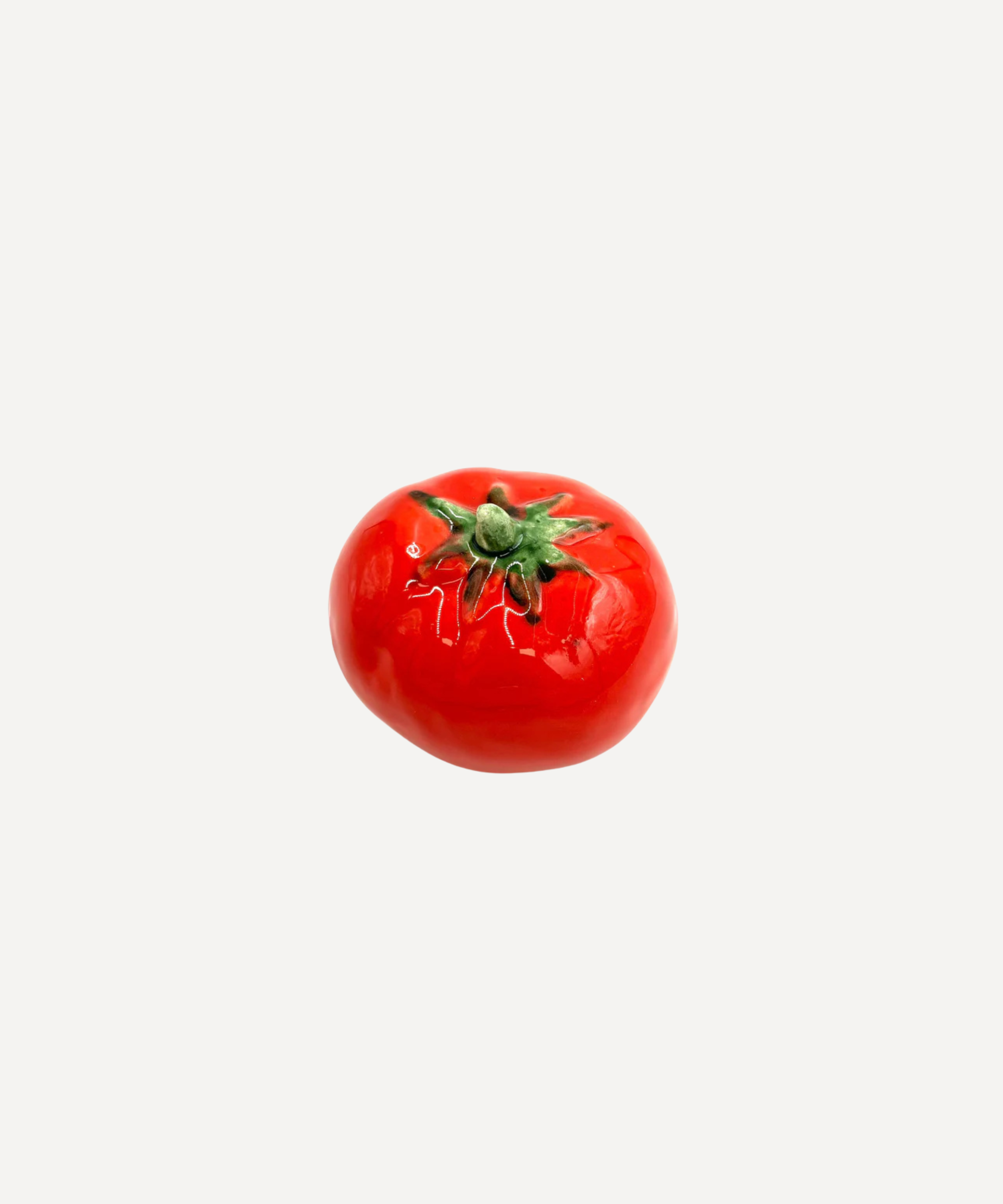 Marla Primrose Handmade Ceramic Glazed Tomato – Red