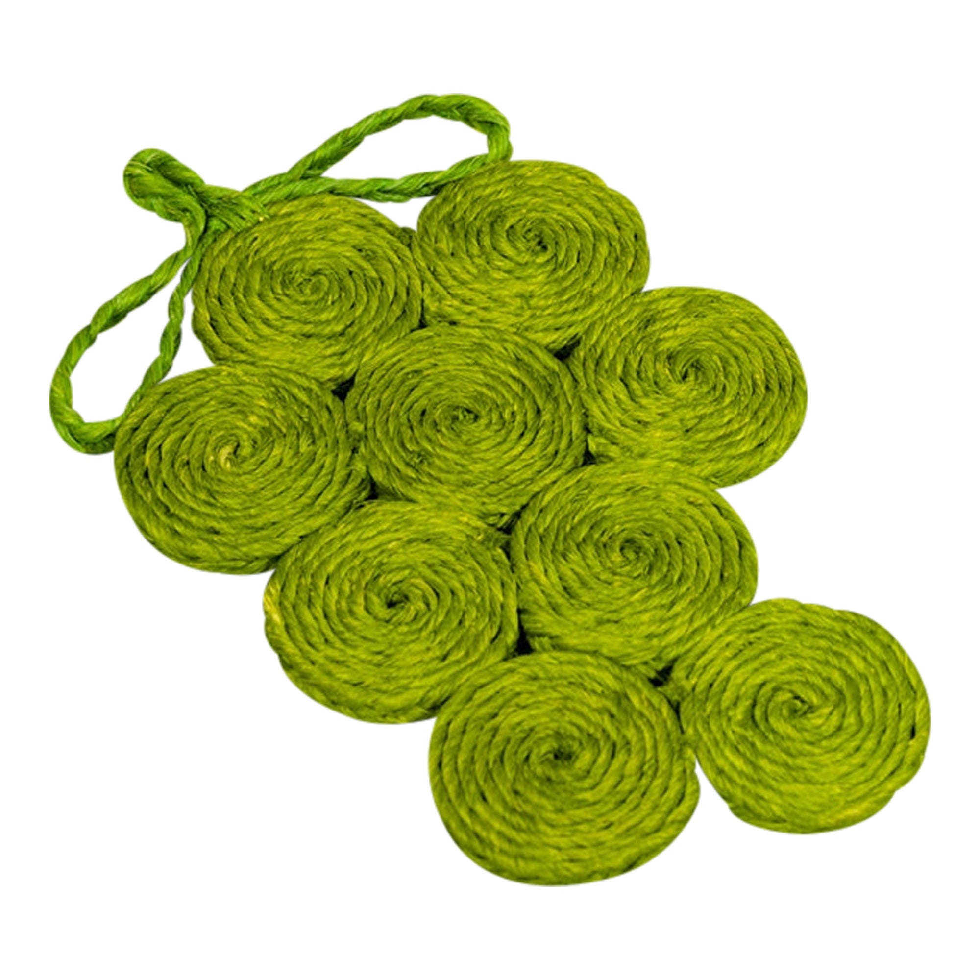 Handwoven Grape Sisal Trivet, Green