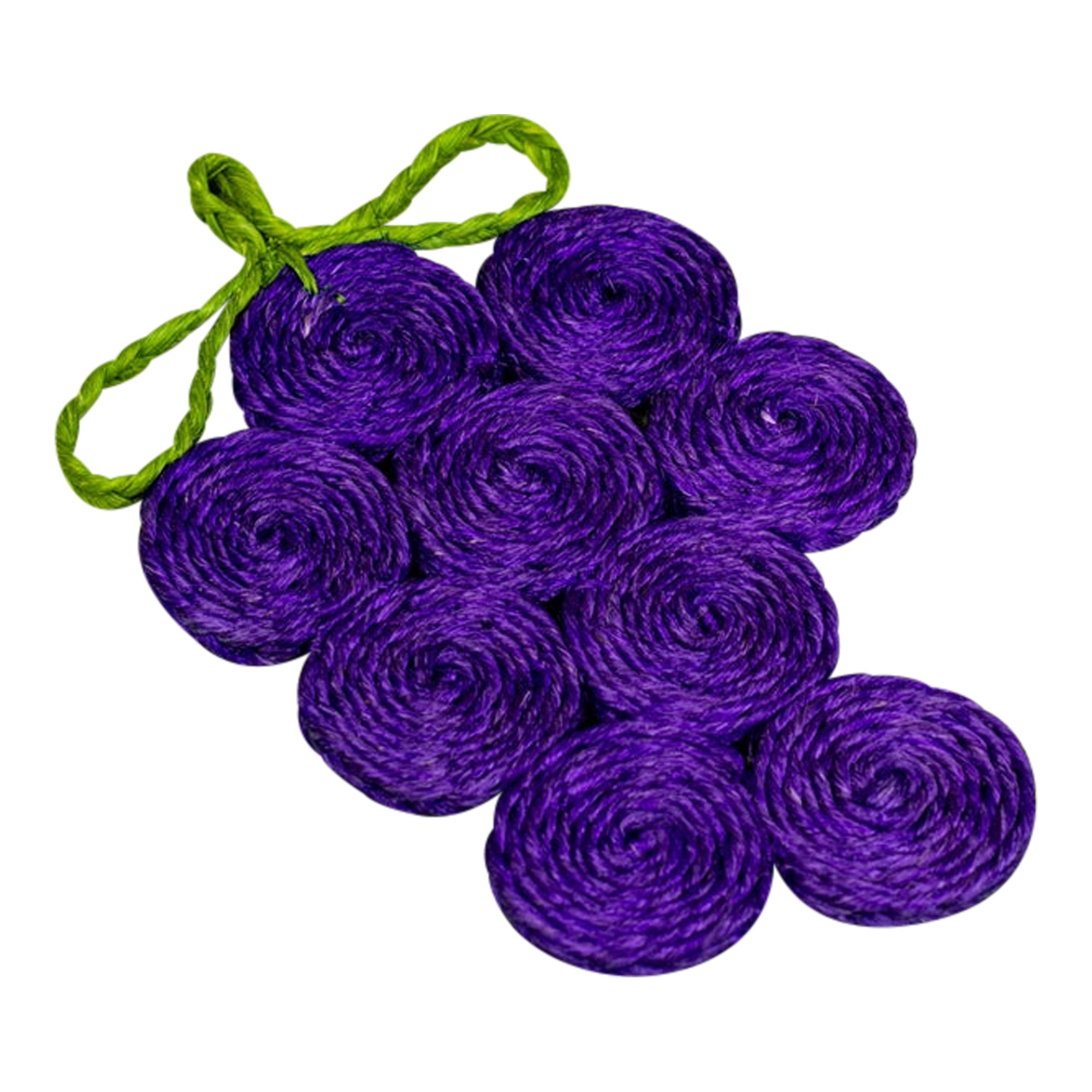 Handwoven Grape Sisal Trivet,  Purple