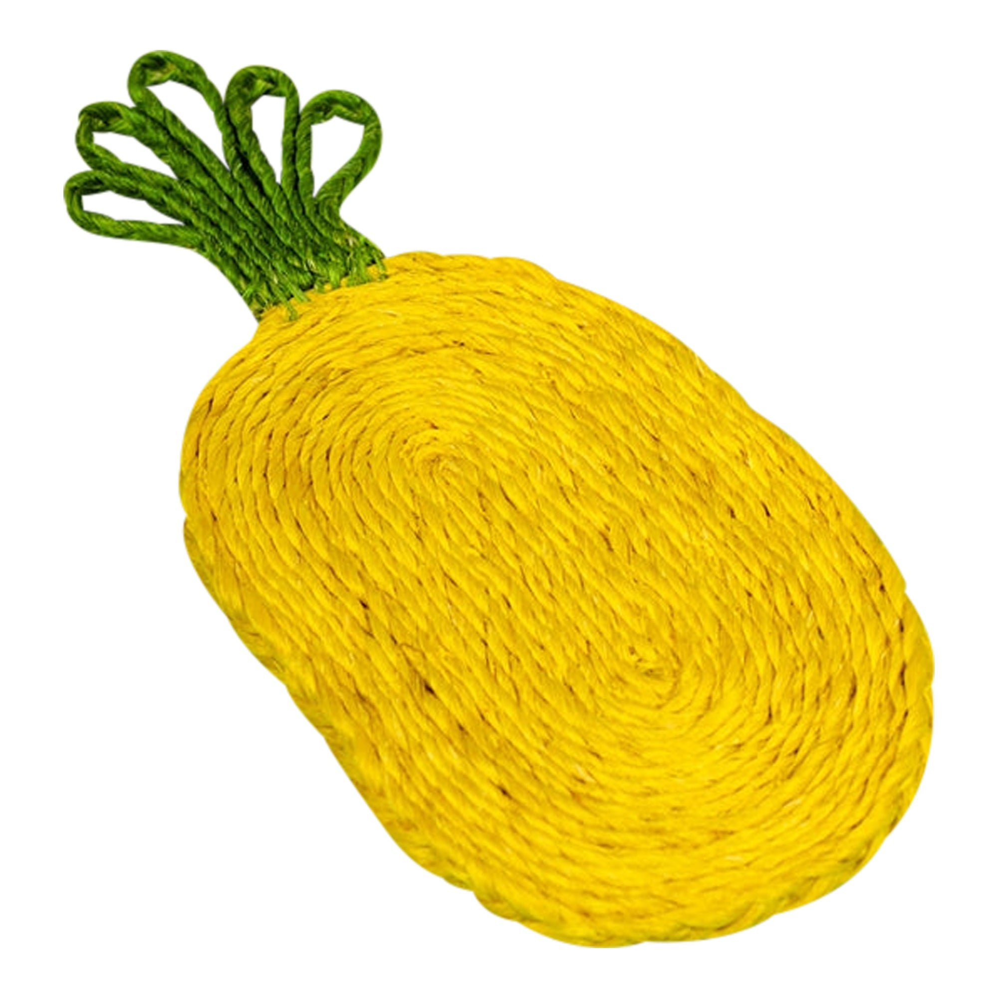 Handwoven Pineaple Sisal Trivet, Yellow