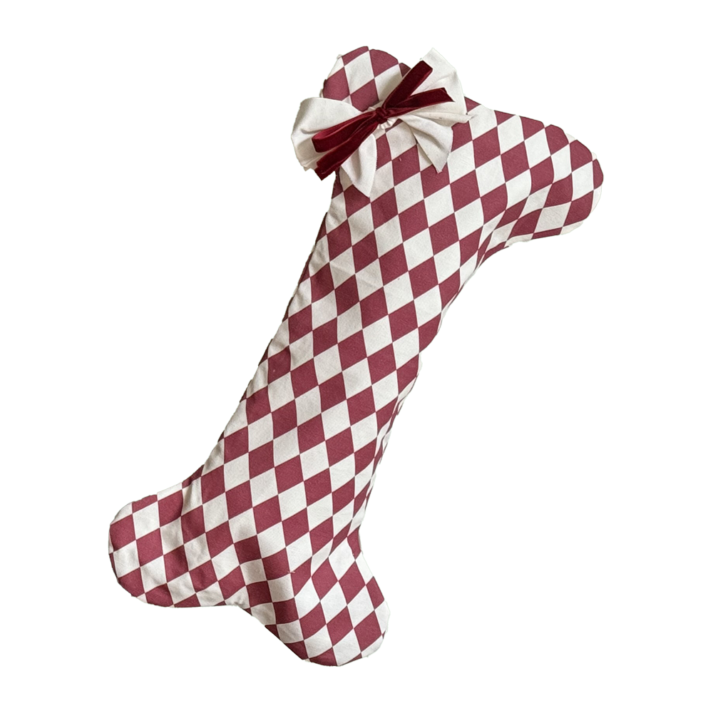 Harlequin Dog Stocking -  Mulled Wine