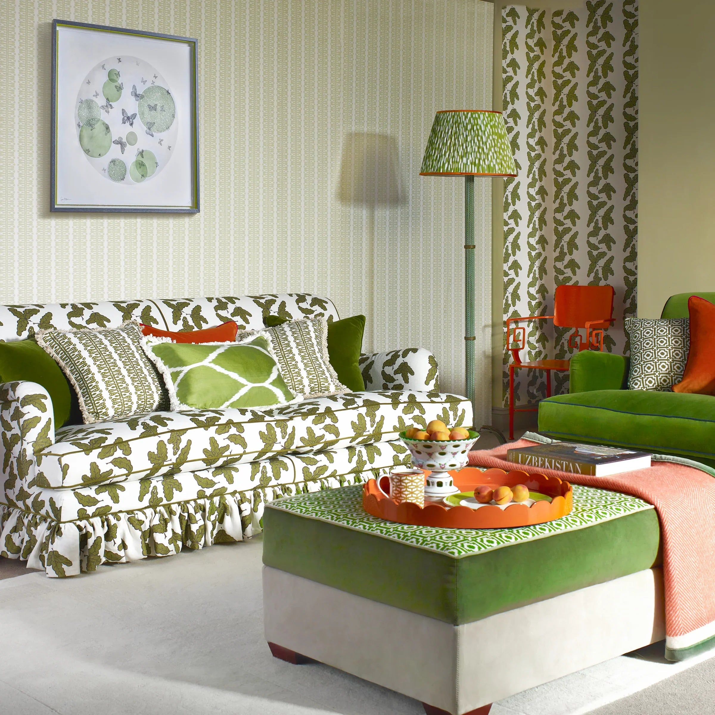 Hearts and Minds Wallpaper in Sage