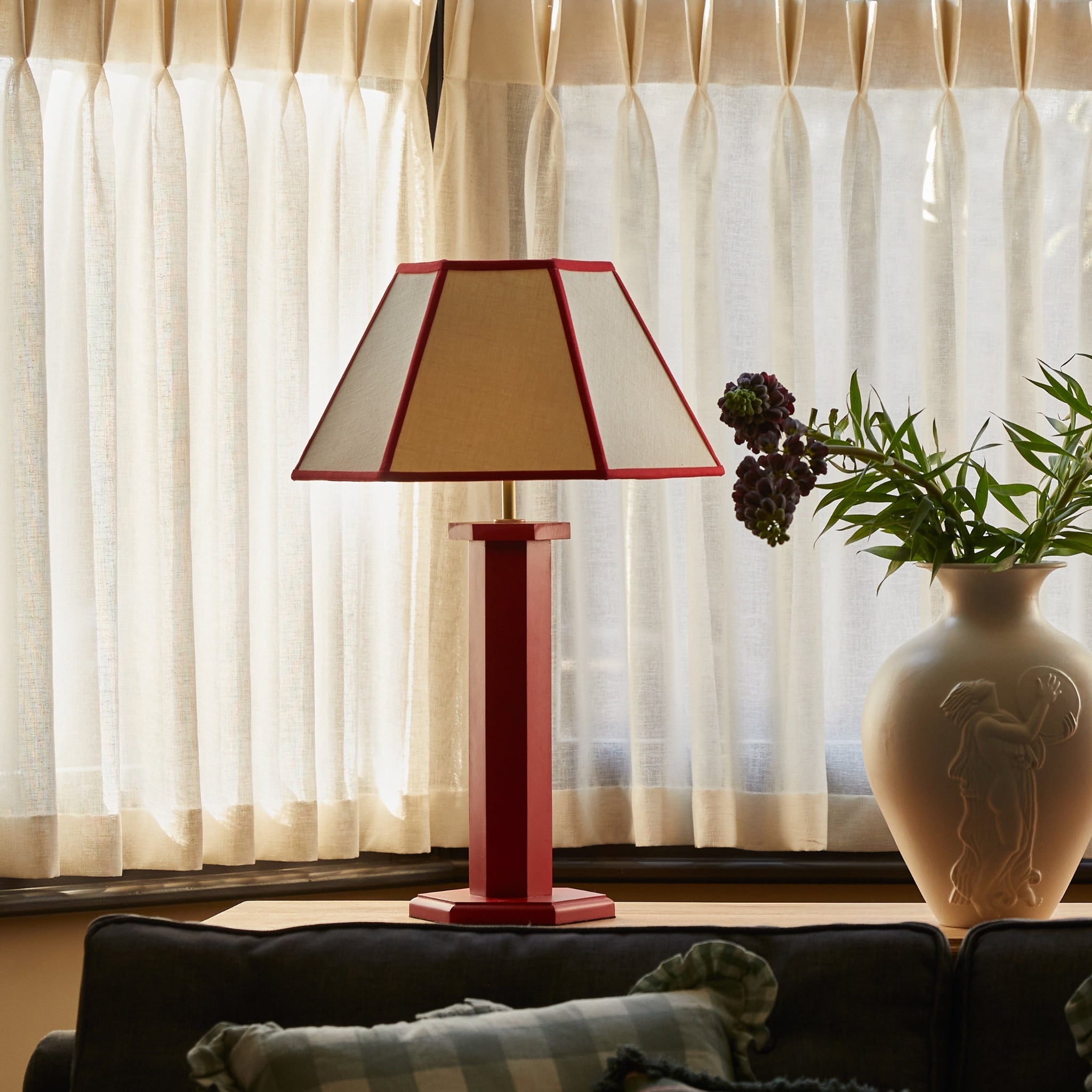 Hexagon Table Lamp | August Red