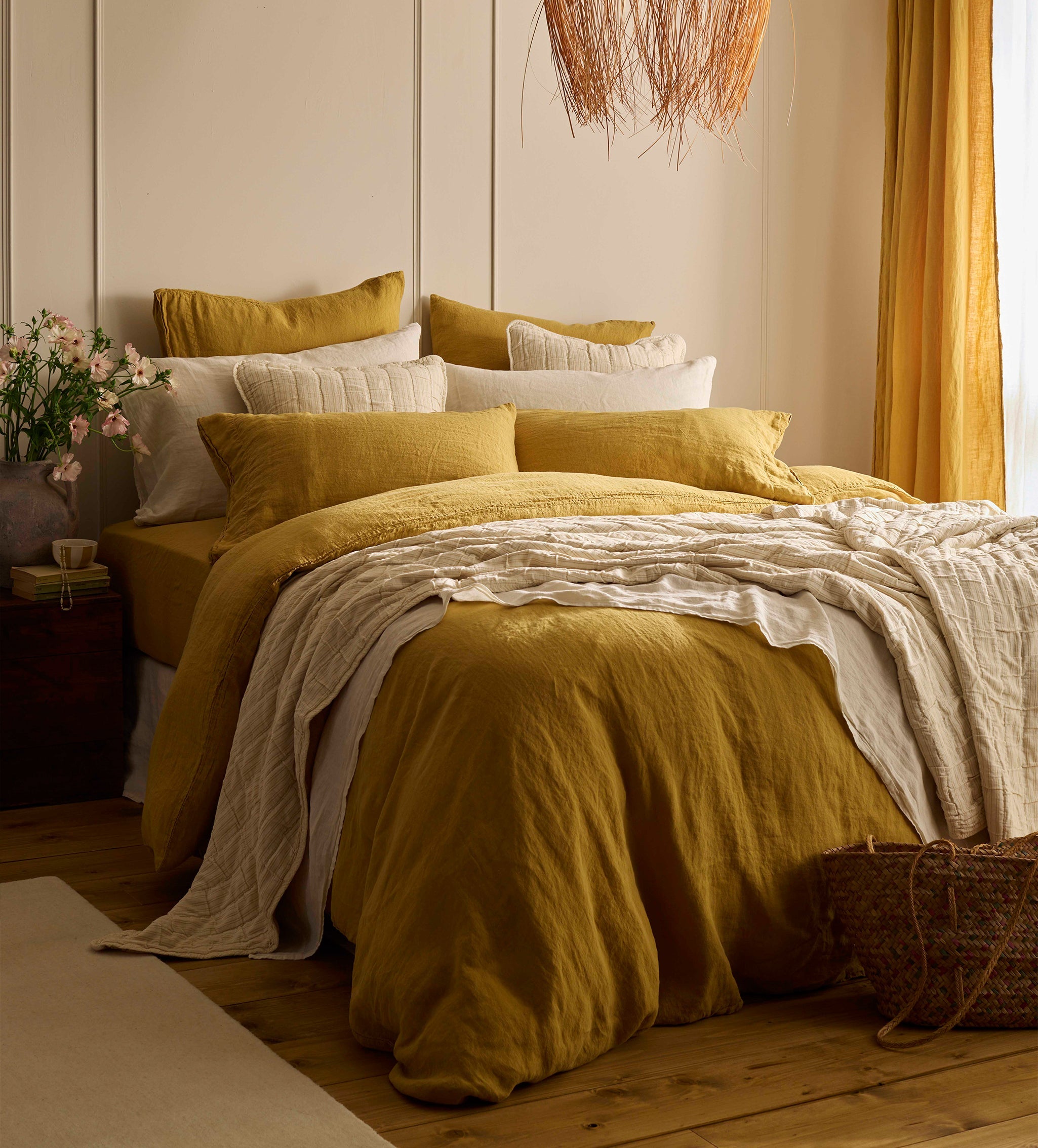 Honey 100% Linen Duvet Cover
