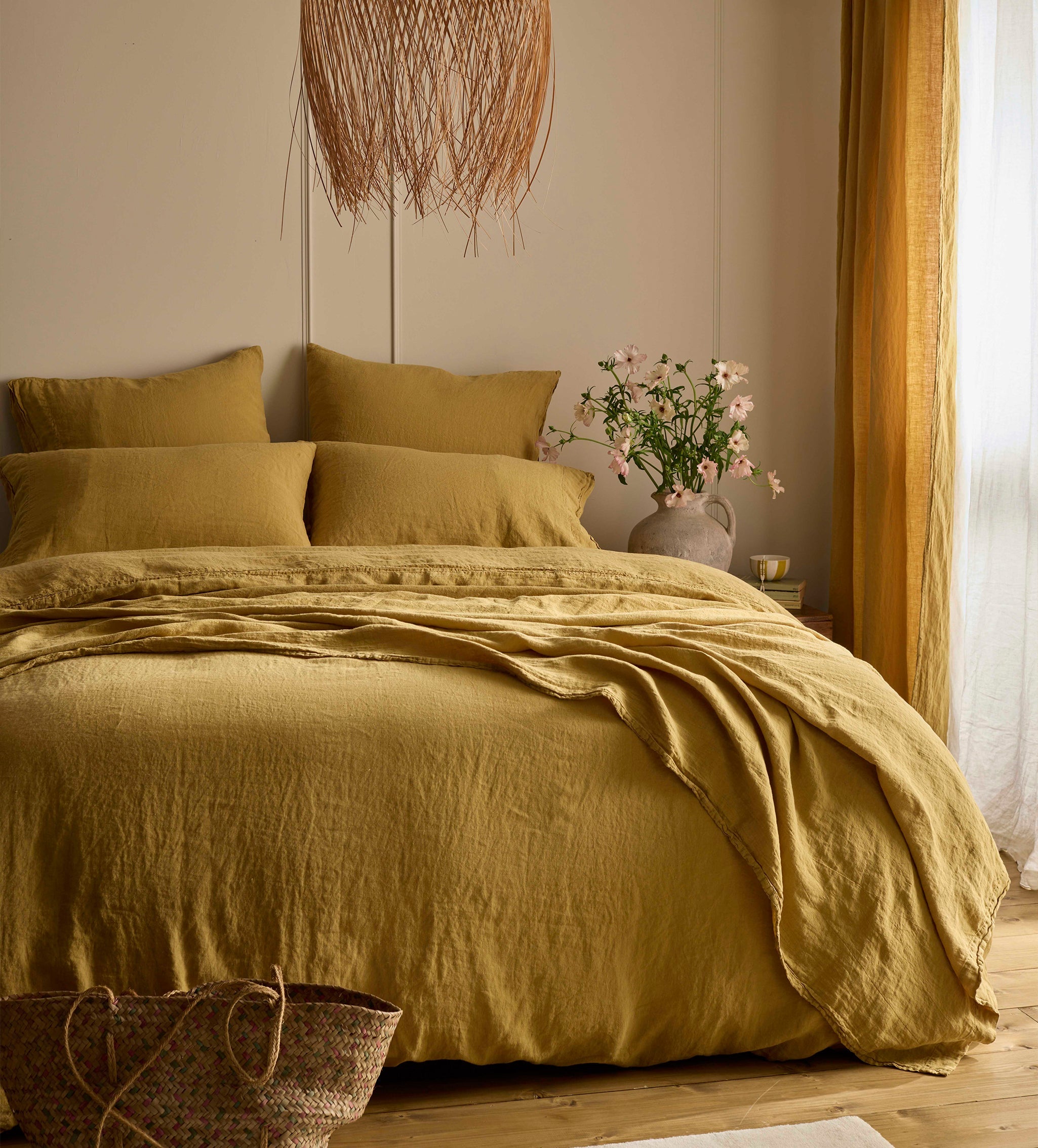 Honey 100% Linen Duvet Cover