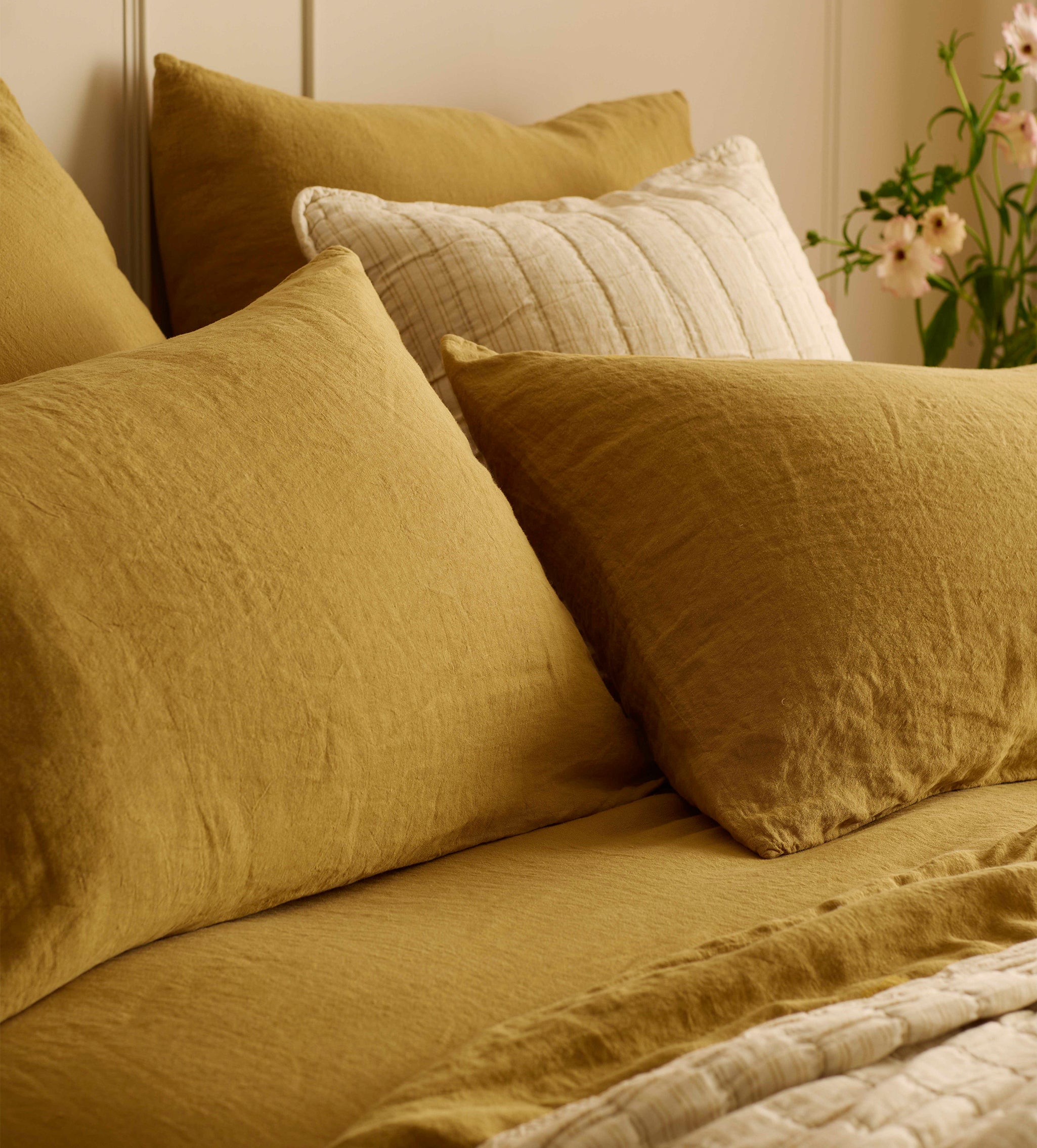 Honey 100% Linen Pillowcase