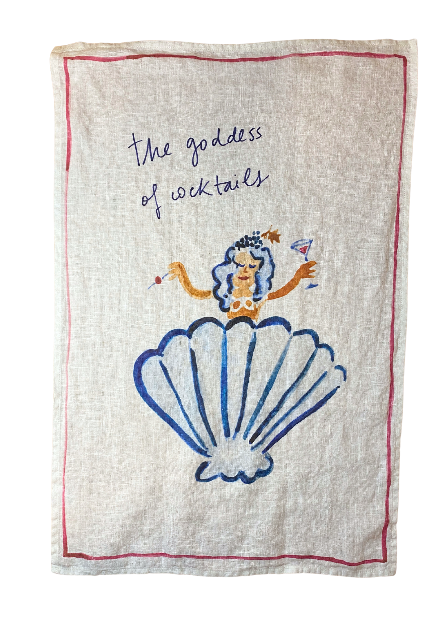 The Goddess of Cocktails - Linen Teatowel