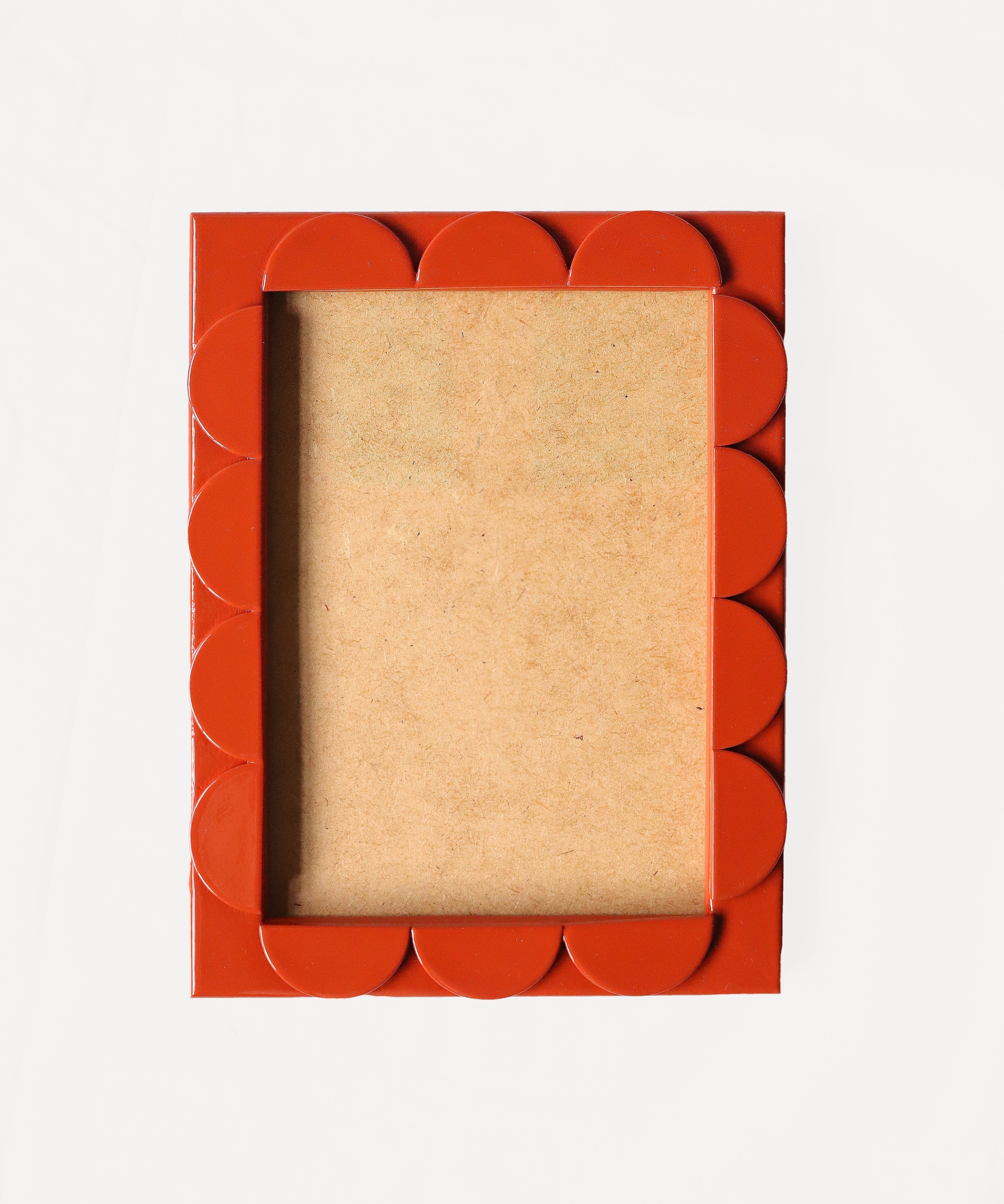 Lobster Orange Lacquered Scallop Frame