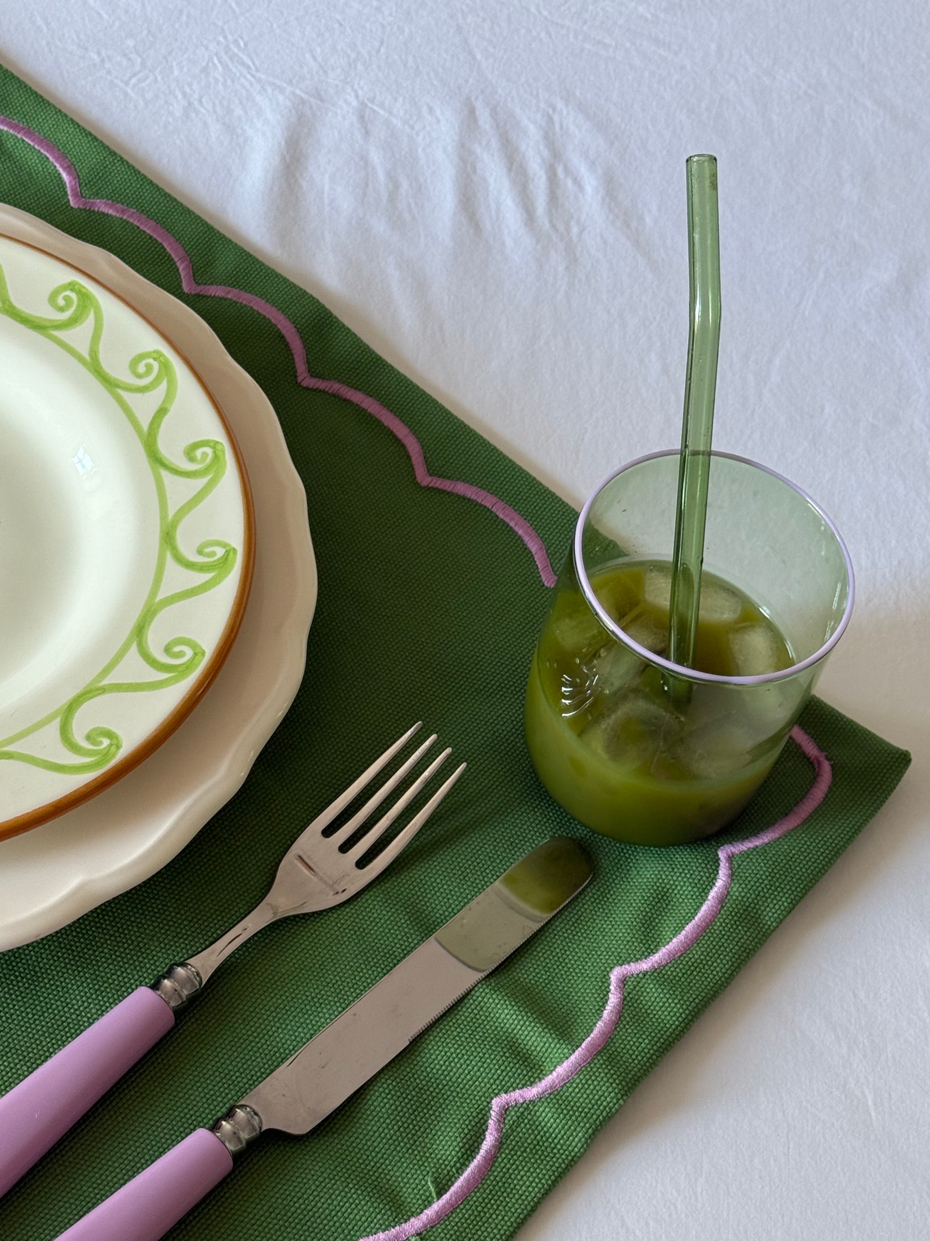 The Daphne Murano Tumbler in Green, Set of Four