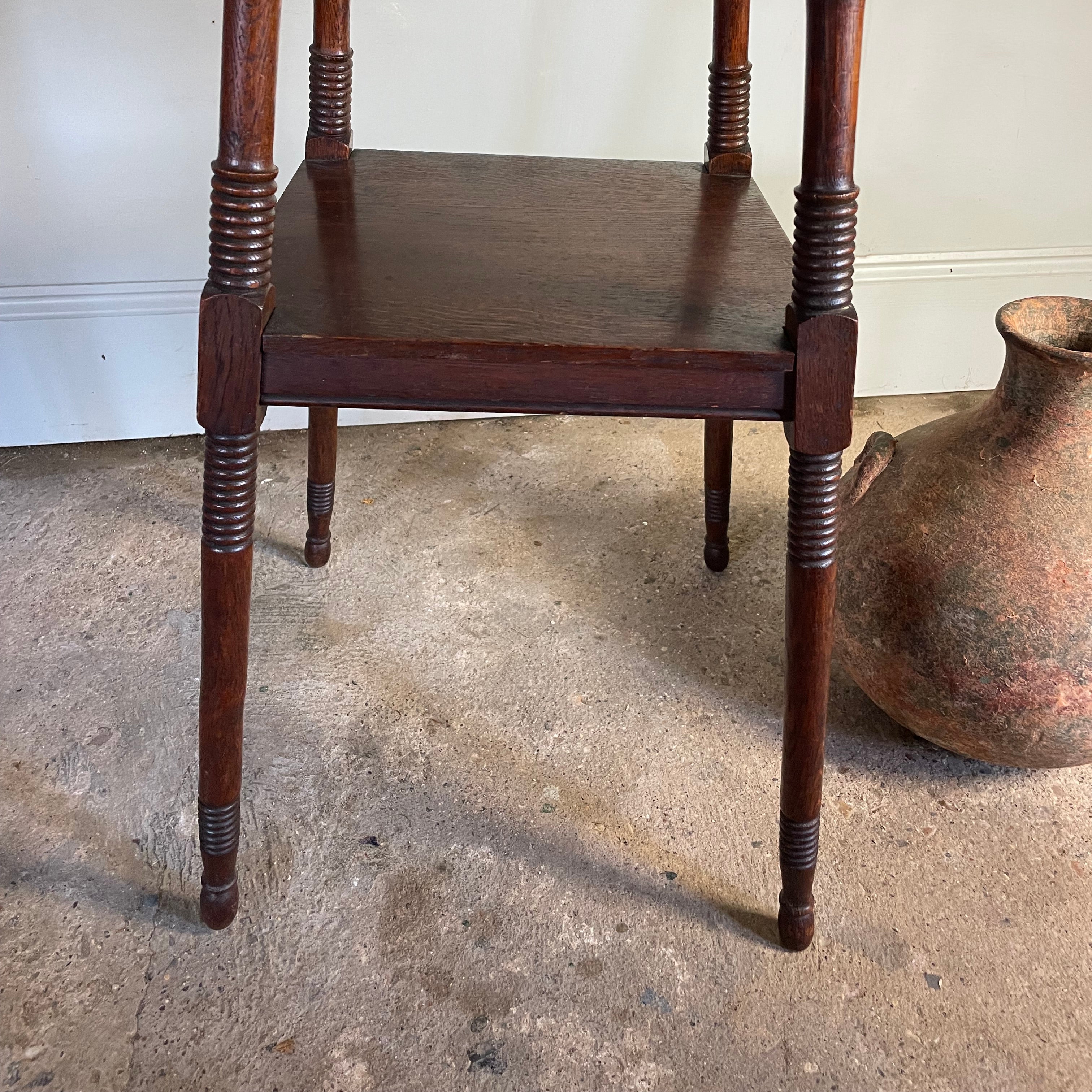 Hexagonal Arts and Crafts Side Table