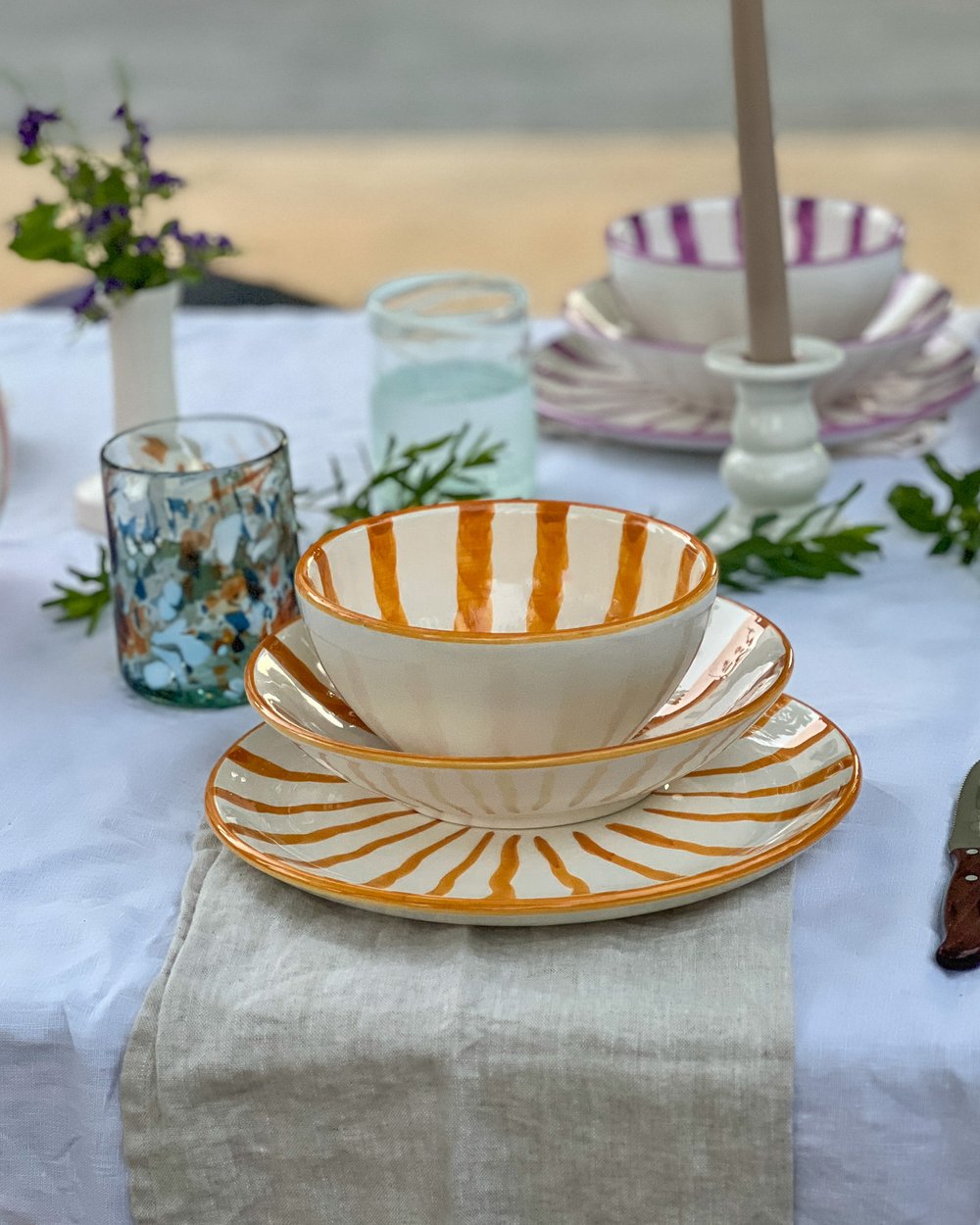 Wave Dinner Set - Sunglow - 3 Piece