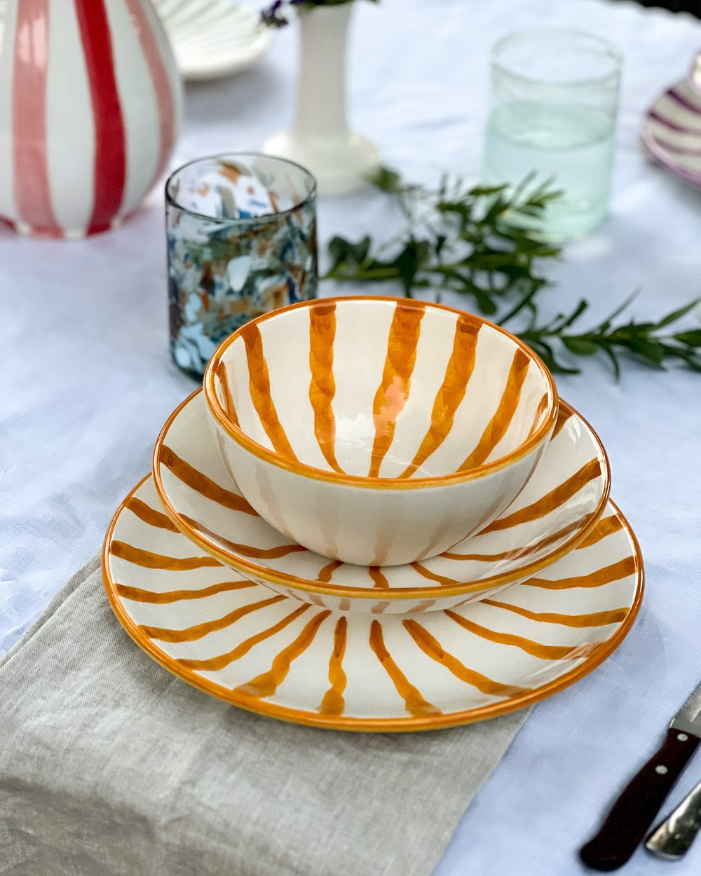 Wave Dinner Set - Sunglow - 3 Piece