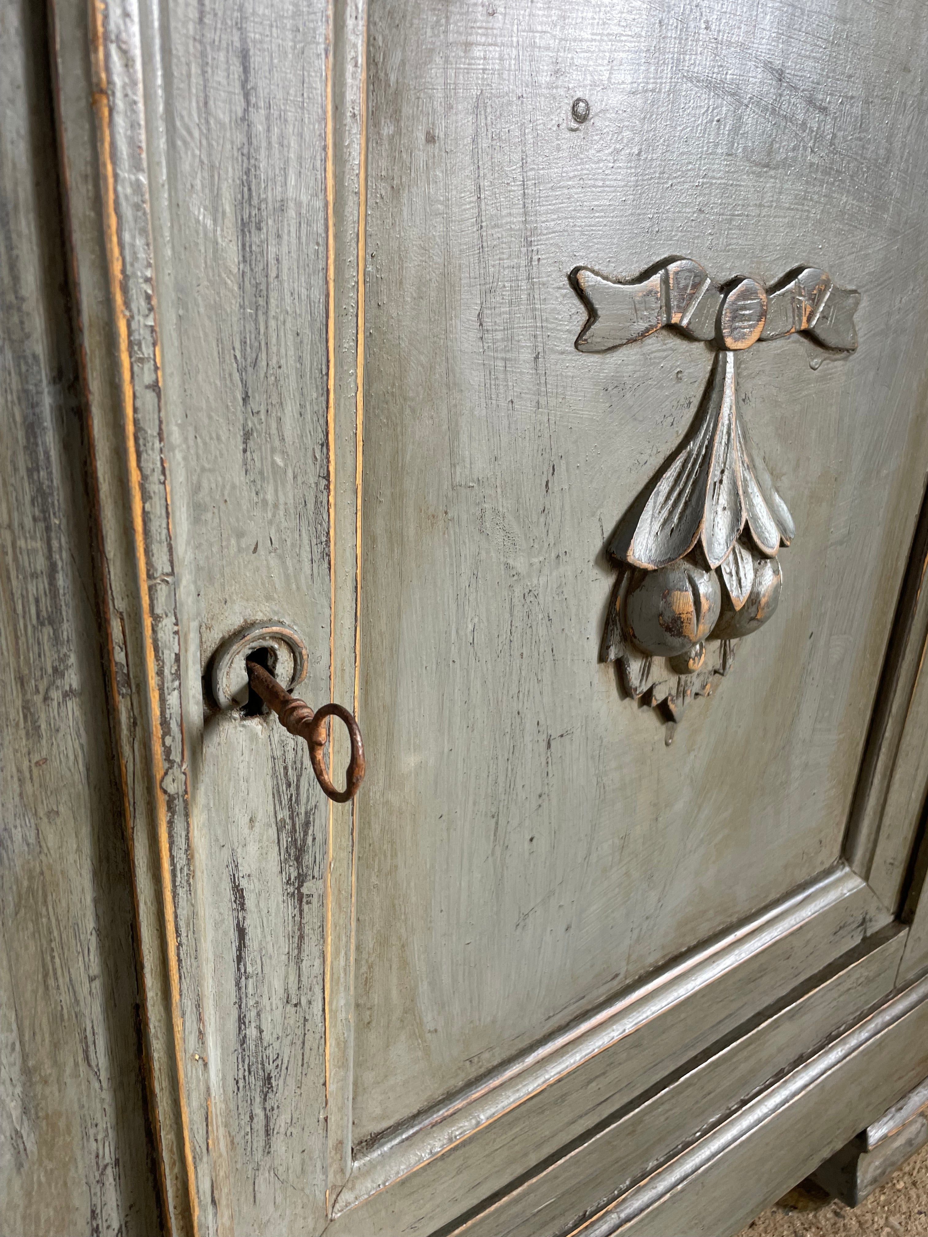 Antique French Sideboard  - Painted in a Blue / Grey