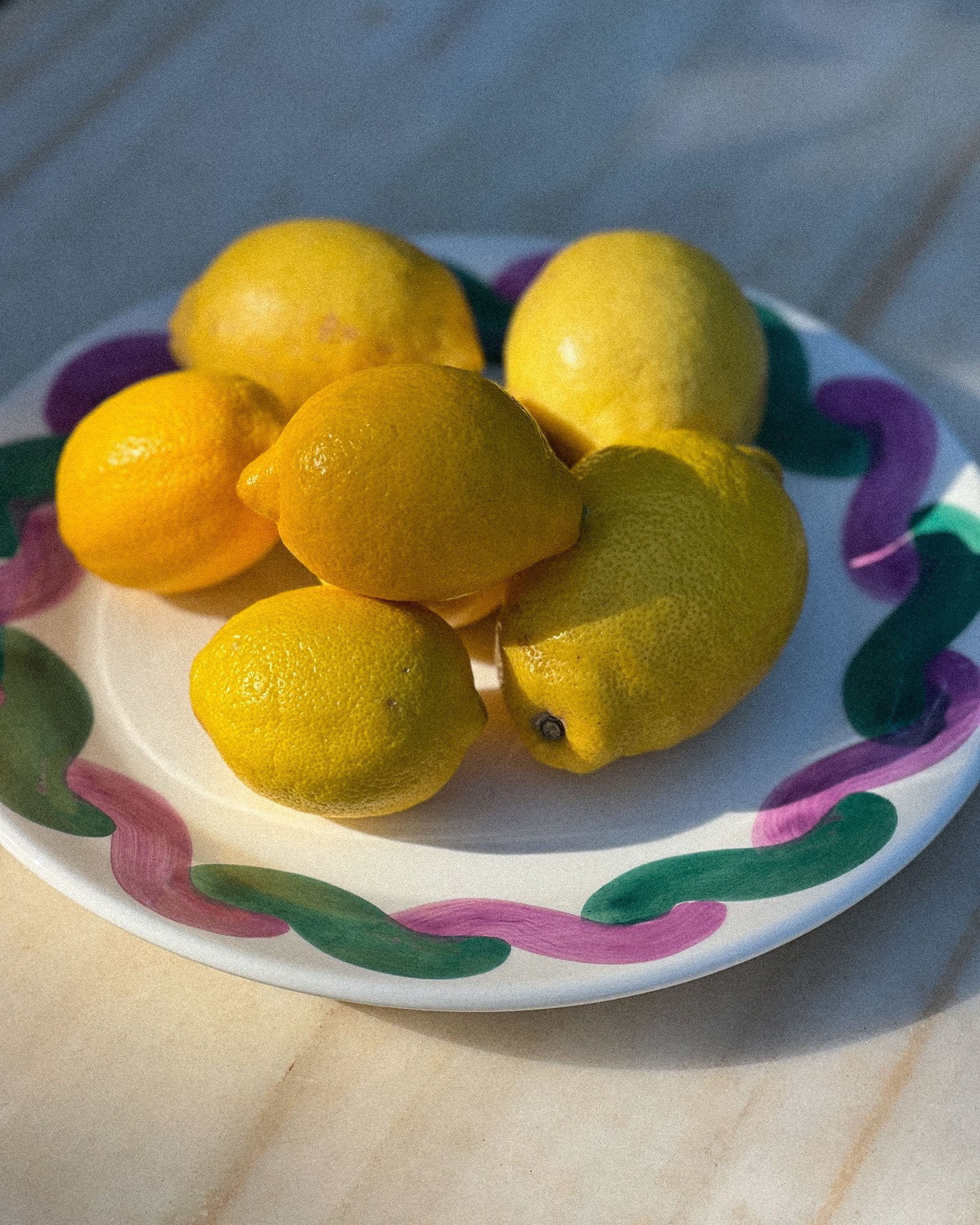 Onder Serving Plate - Lilac & Green