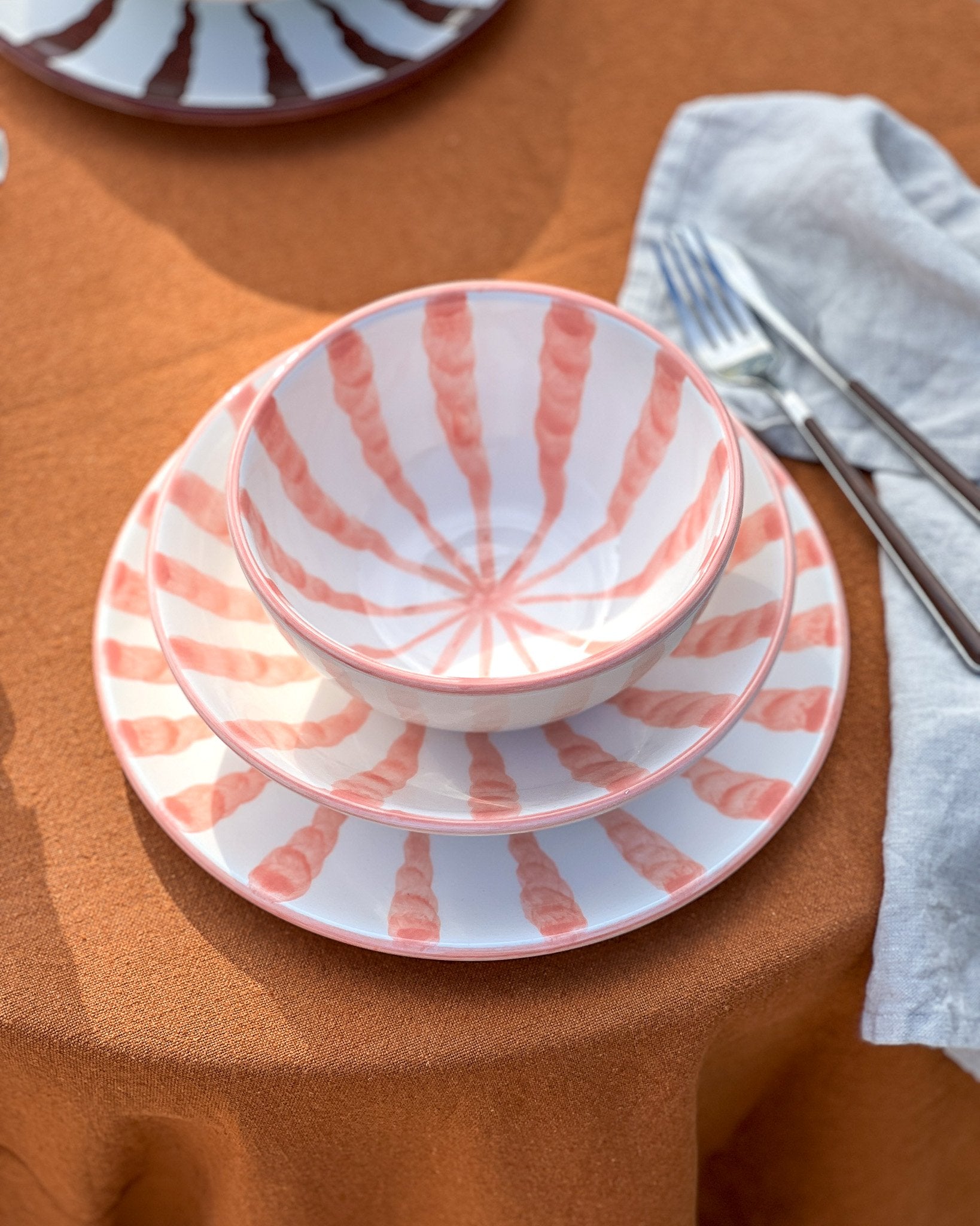 Wave Dinner Set - Blush - 3 Piece