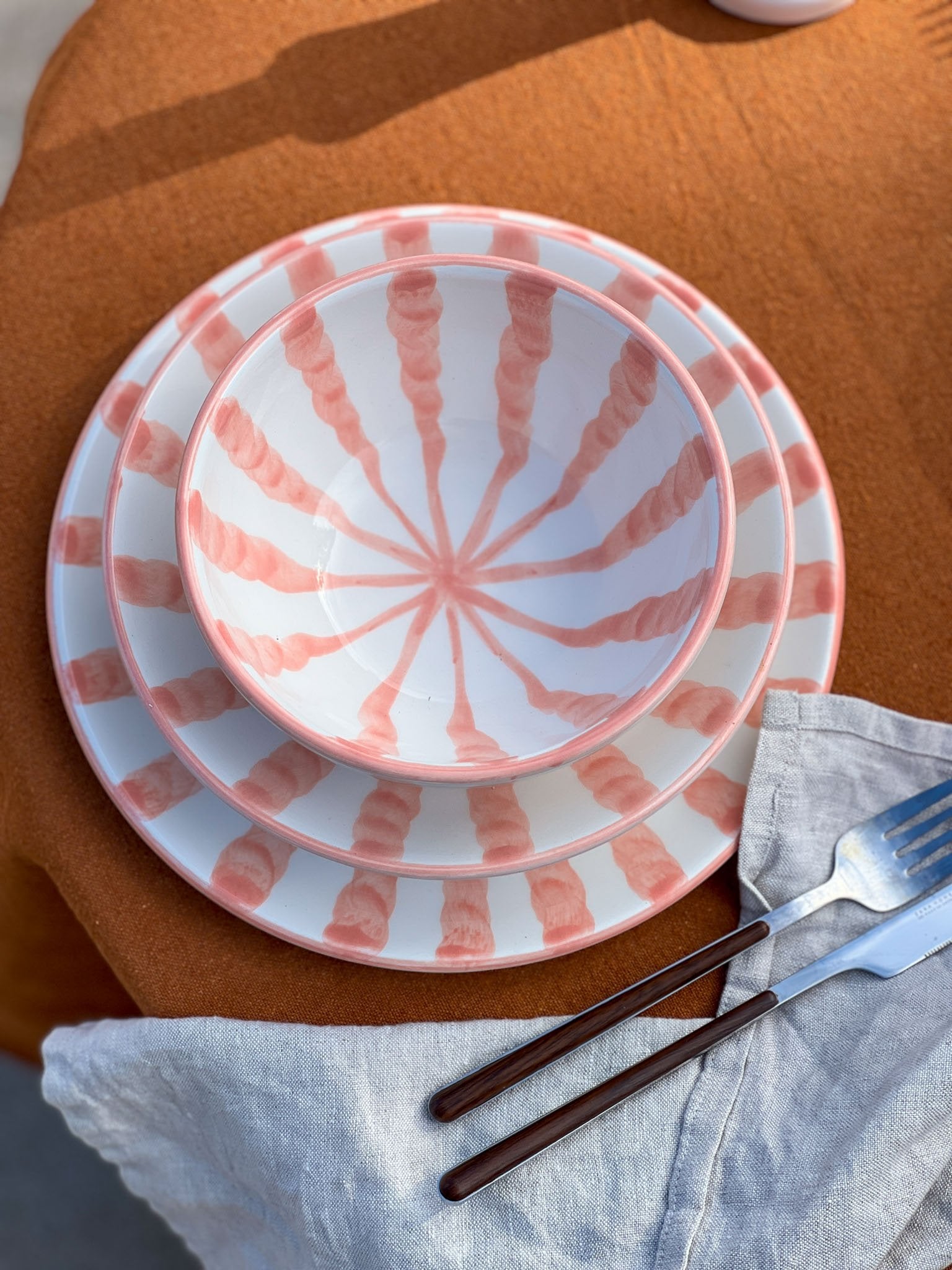 Wave Dinner Set - Blush - 3 Piece