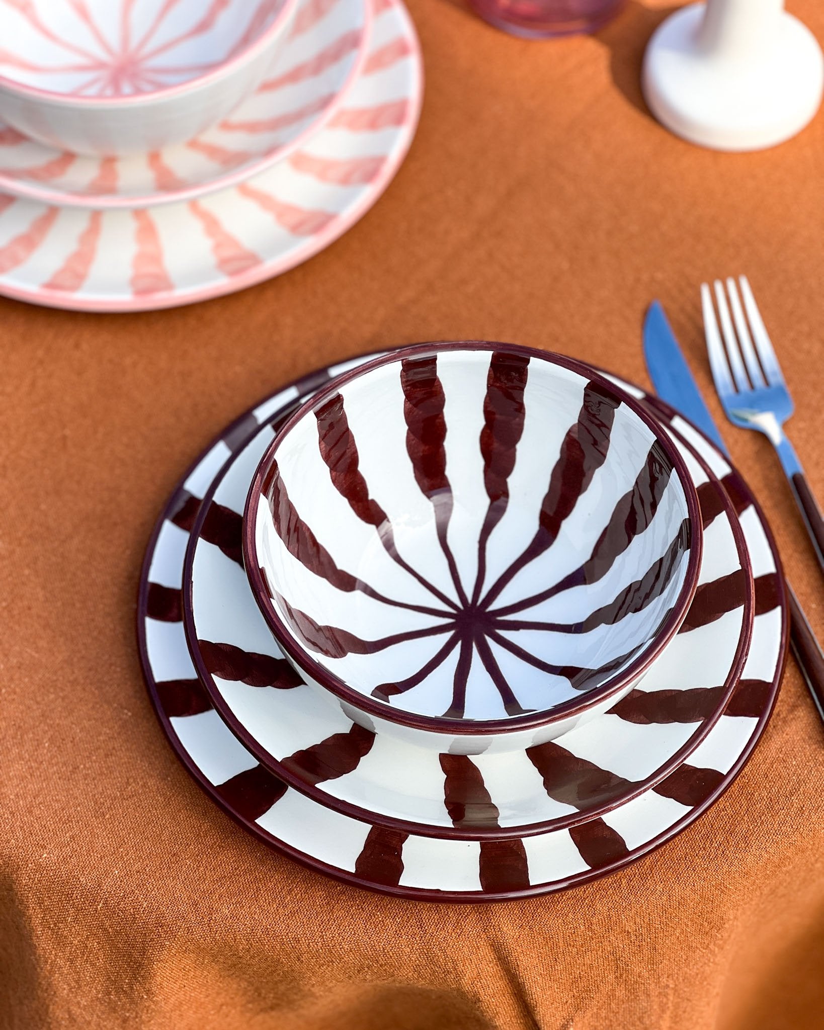 Wave Dinner Set - Espresso - 3 Piece